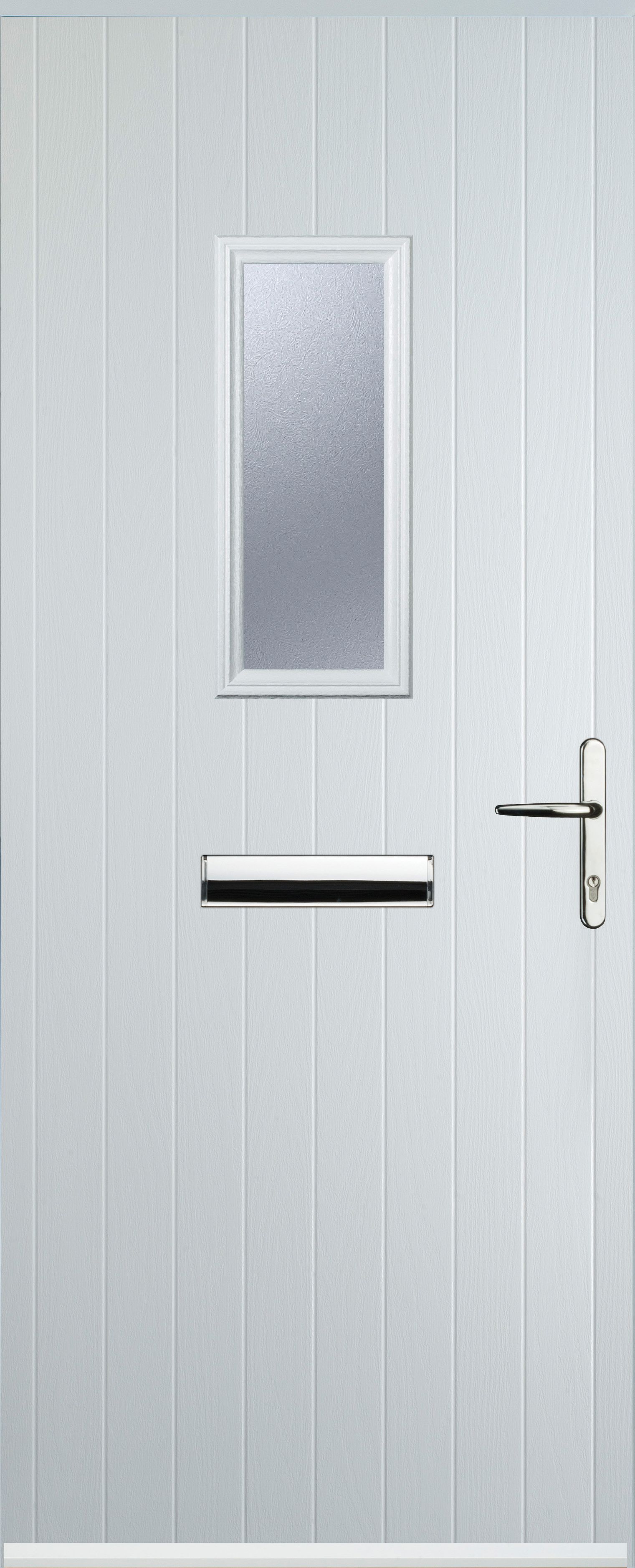 Image of Euramax 1 Square Left Hand White Composite Door - 880 x 2100mm
