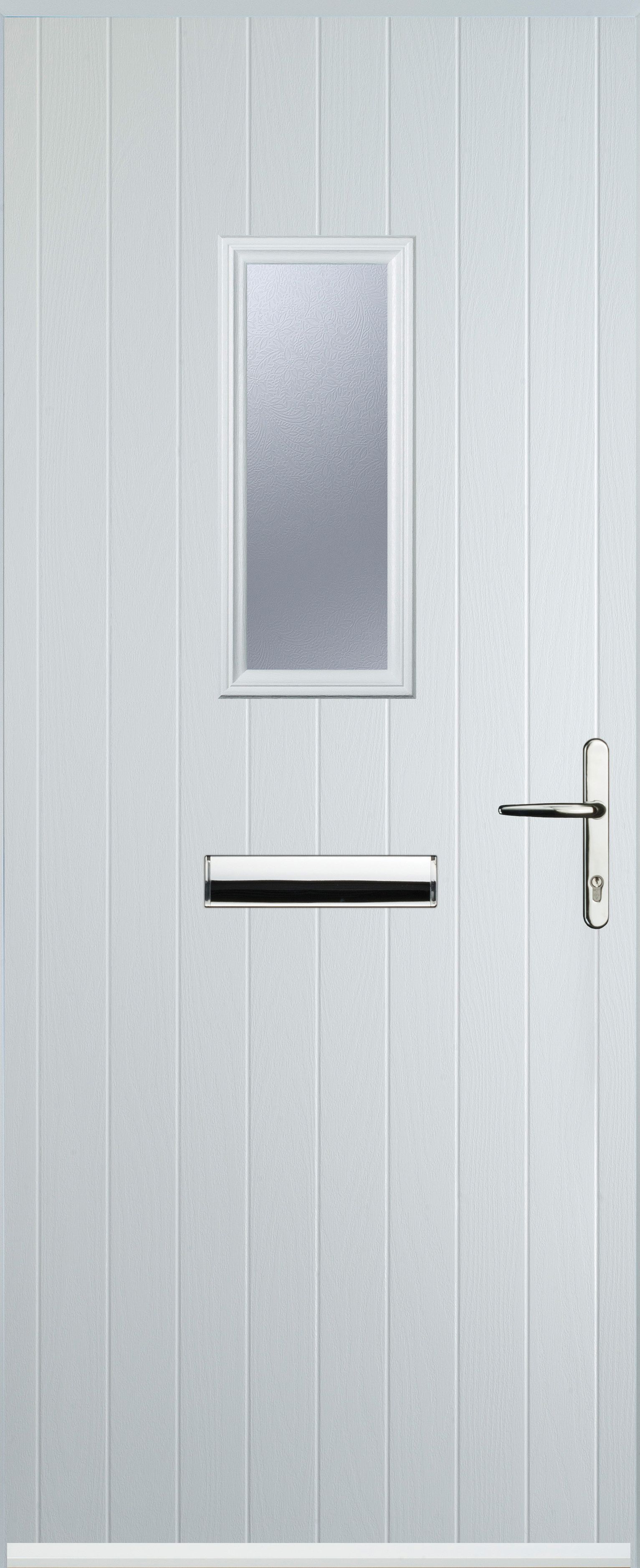 Image of Euramax 1 Square Left Hand White Composite Door - 840 x 2100mm