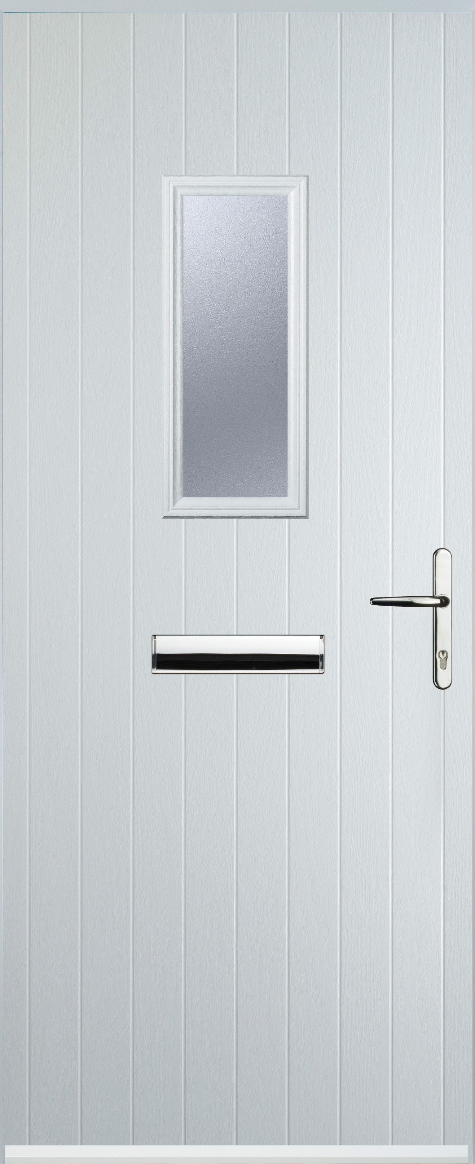 Euramax 1 Square Left Hand White Composite Door - 840 x 2100mm