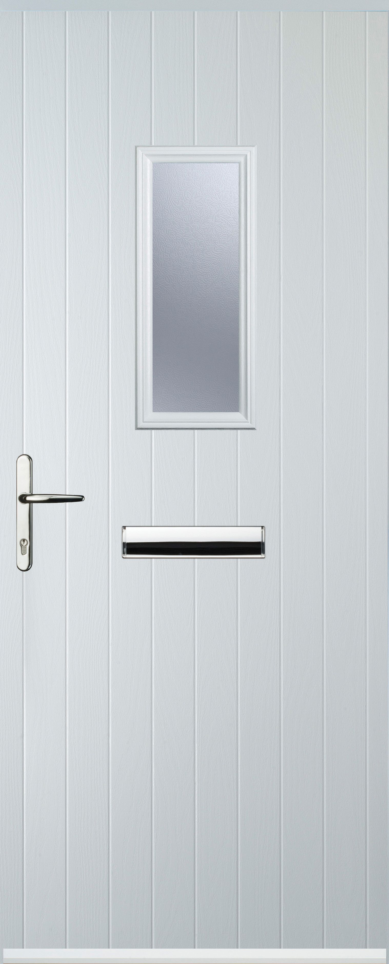 Euramax 1 Square Right Hand White Composite Door - 880 x 2100mm
