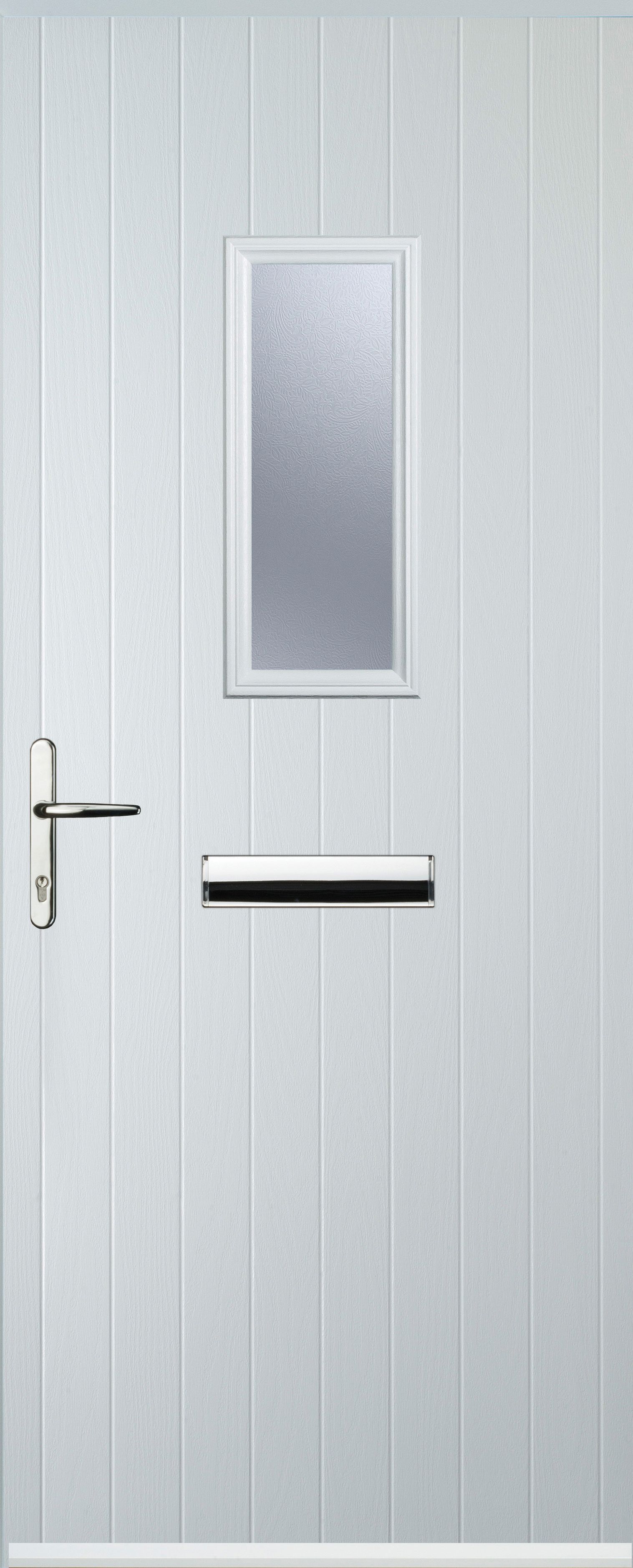 Image of Euramax 1 Square Right Hand White Composite Door - 840 x 2100mm