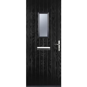 Euramax 1 Square Black Left Hand Composite Door