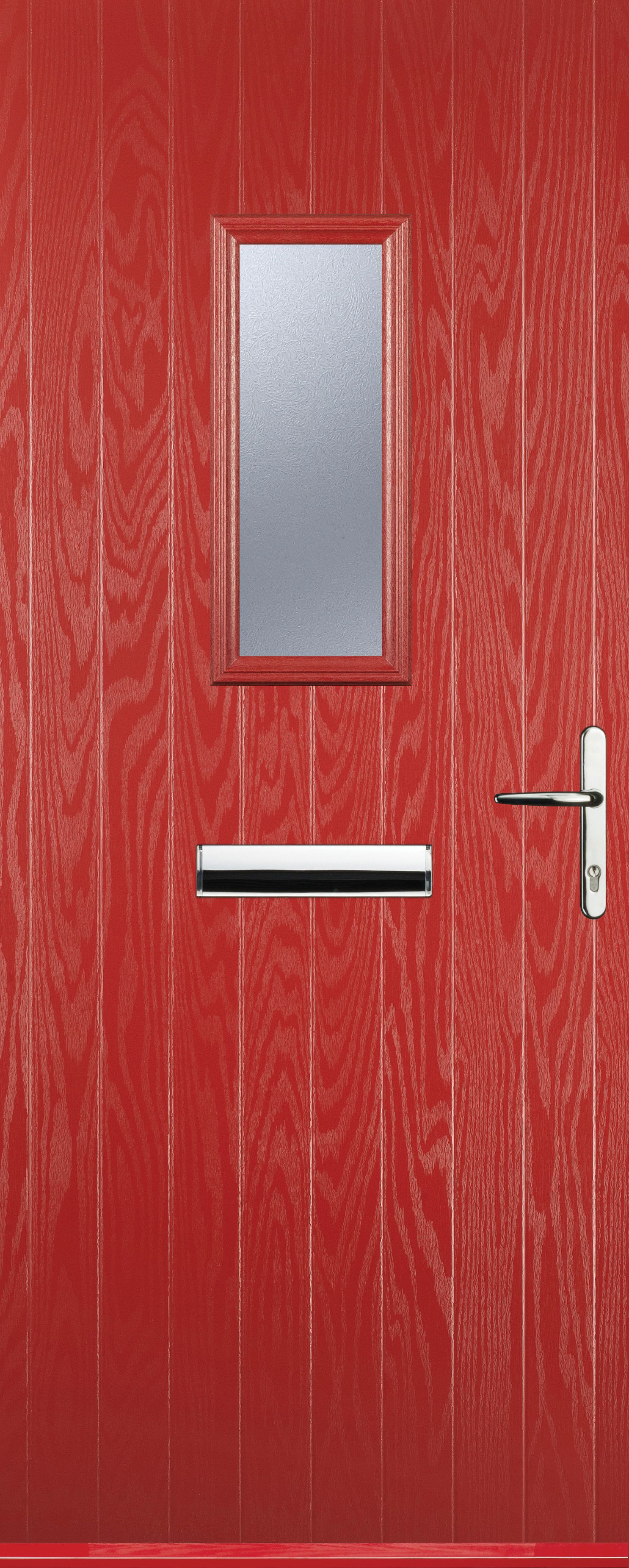 Image of Euramax 1 Square Left Hand Red Composite Door - 840 x 2100mm
