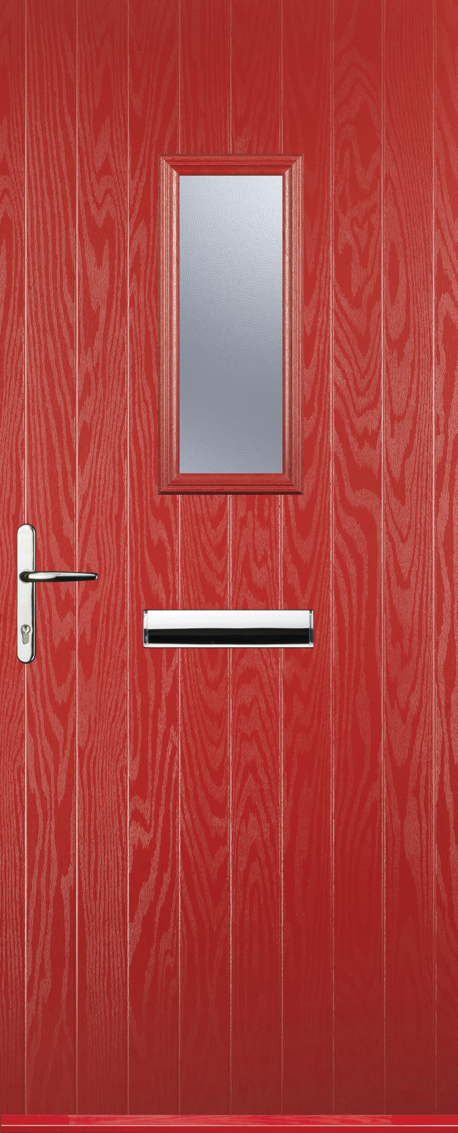 Euramax 1 Square Right Hand Red Composite Door - 880 x 2100mm