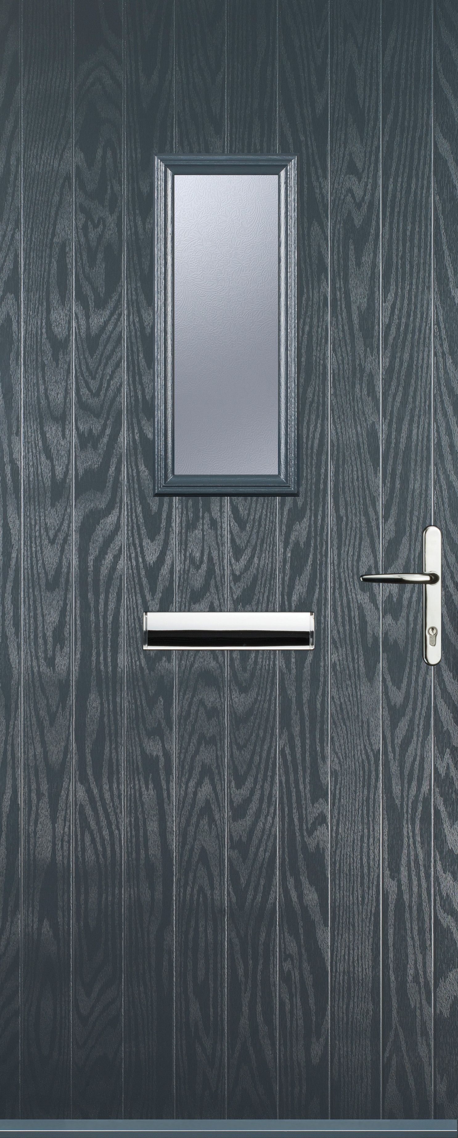 Image of Euramax 1 Square Left Hand Grey Composite Door - 920 x 2100mm