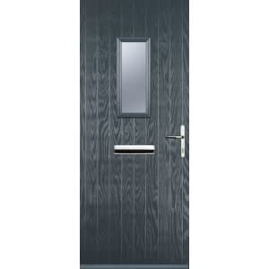 Image of Euramax 1 Square Left Hand Grey Composite Door - 880 x 2100mm