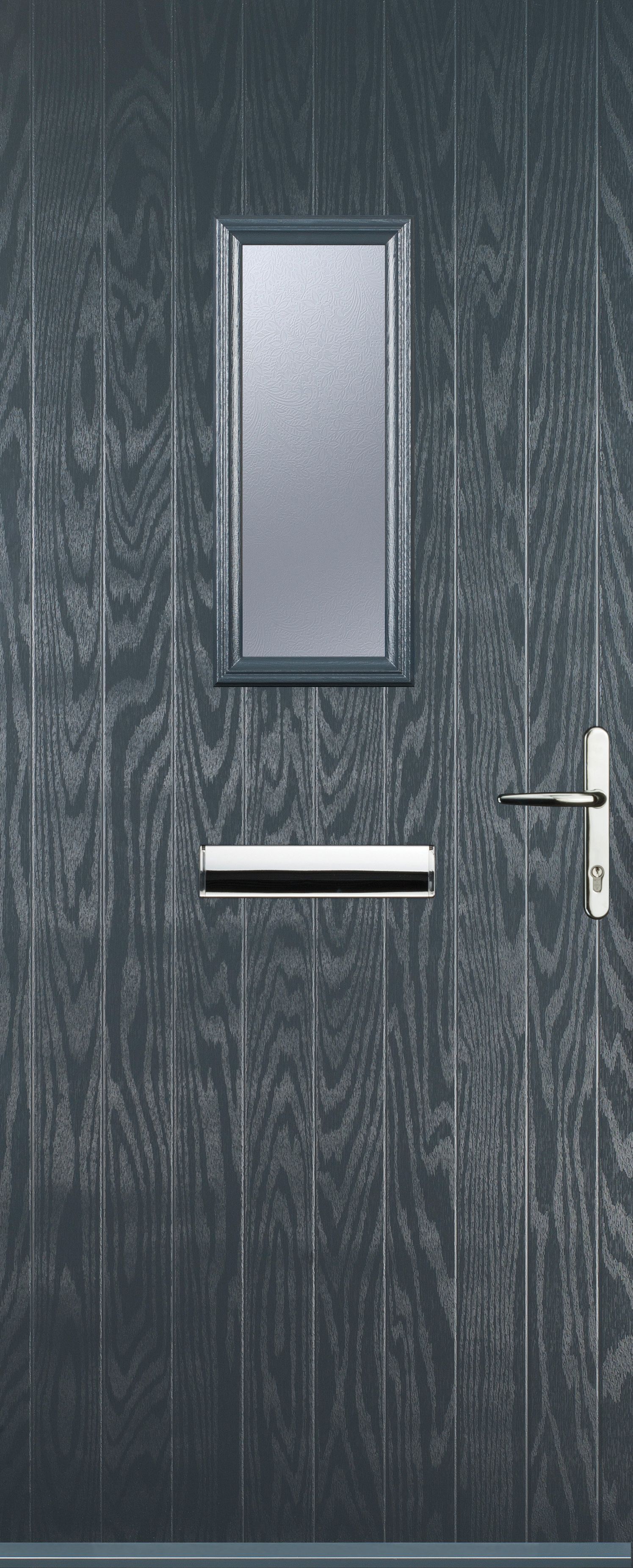 Image of Euramax 1 Square Left Hand Grey Composite Door - 840 x 2100mm