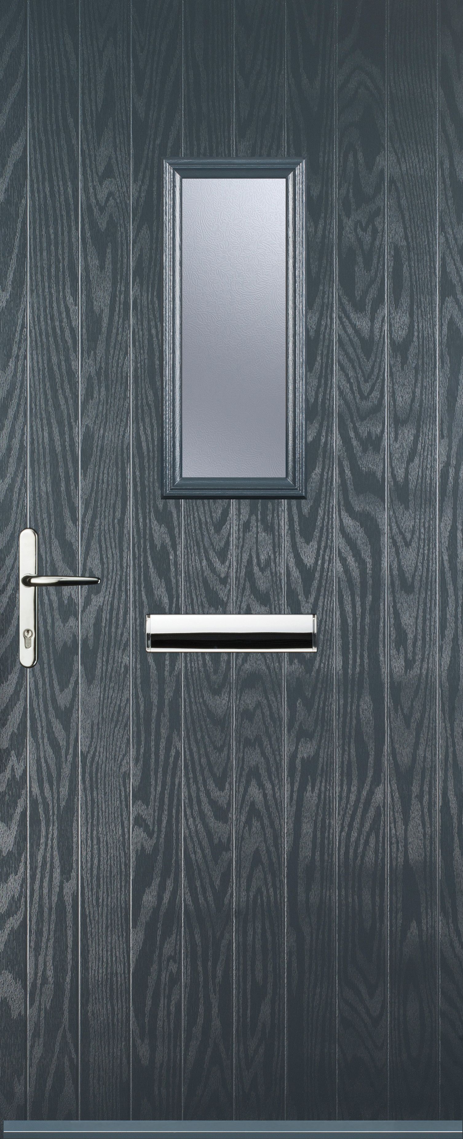 Image of Euramax 1 Square Right Hand Grey Composite Door - 920 x 2100mm