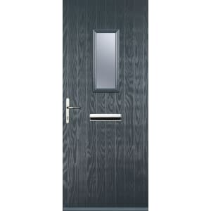 Euramax 1 Square Grey Right Hand Composite Door