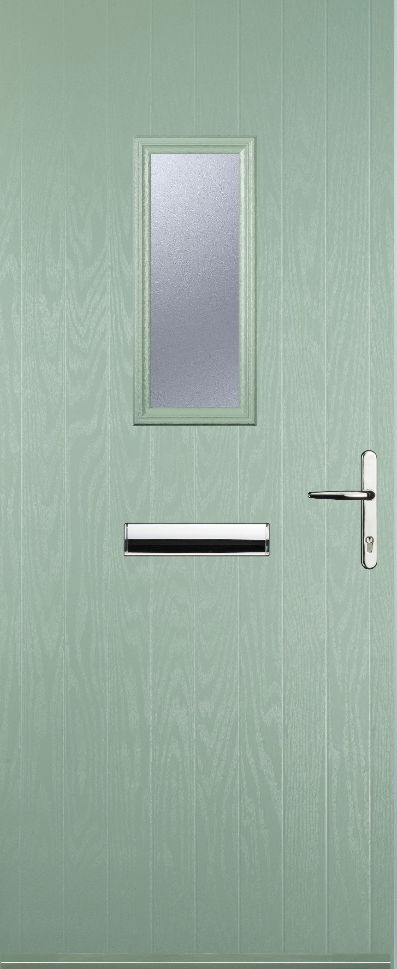Euramax 1 Square Left Hand Chartwell Green Composite Door - 880 x 2100mm