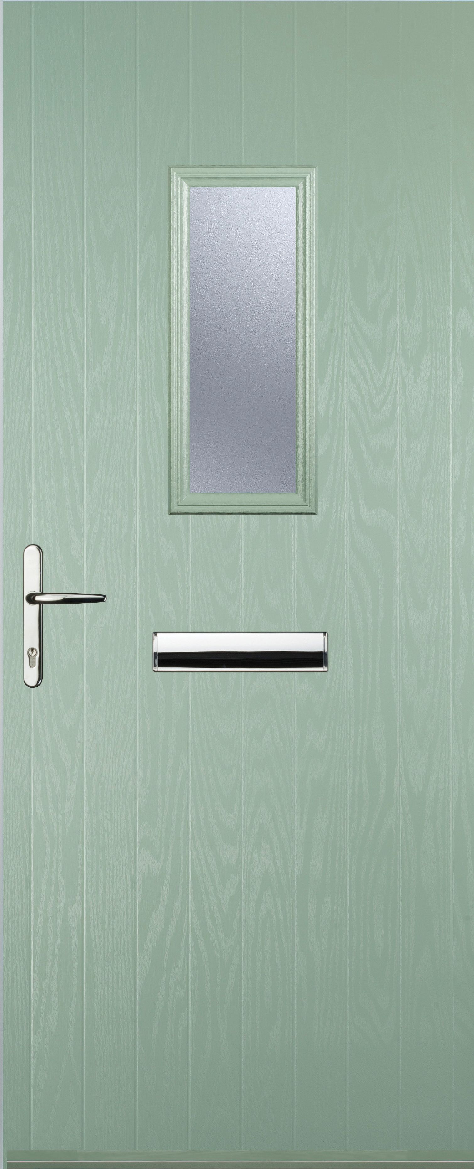 Image of Euramax 1 Square Right Hand Chartwell Green Composite Door - 920 x 2100mm