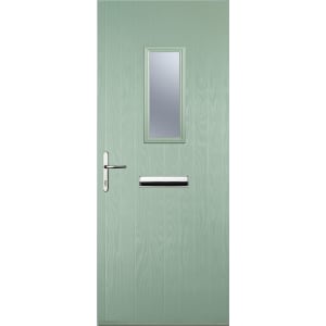 Image of Euramax 1 Square Right Hand Chartwell Green Composite Door - 920 x 2100mm