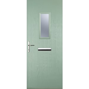 Image of Euramax 1 Square Right Hand Chartwell Green Composite Door - 880 x 2100mm