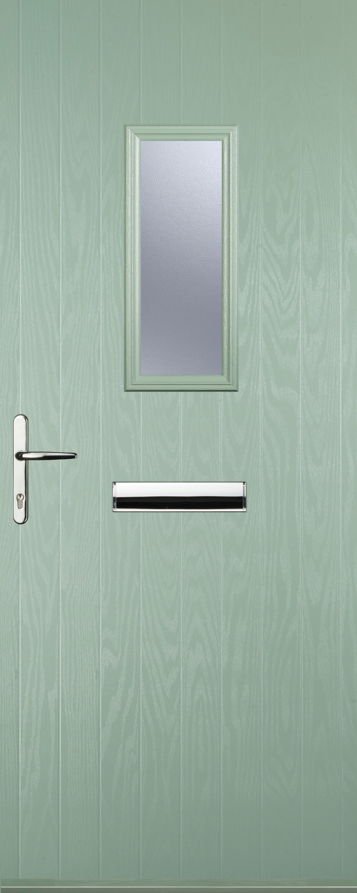 Image of Euramax 1 Square Right Hand Chartwell Green Composite Door - 840 x 2100mm