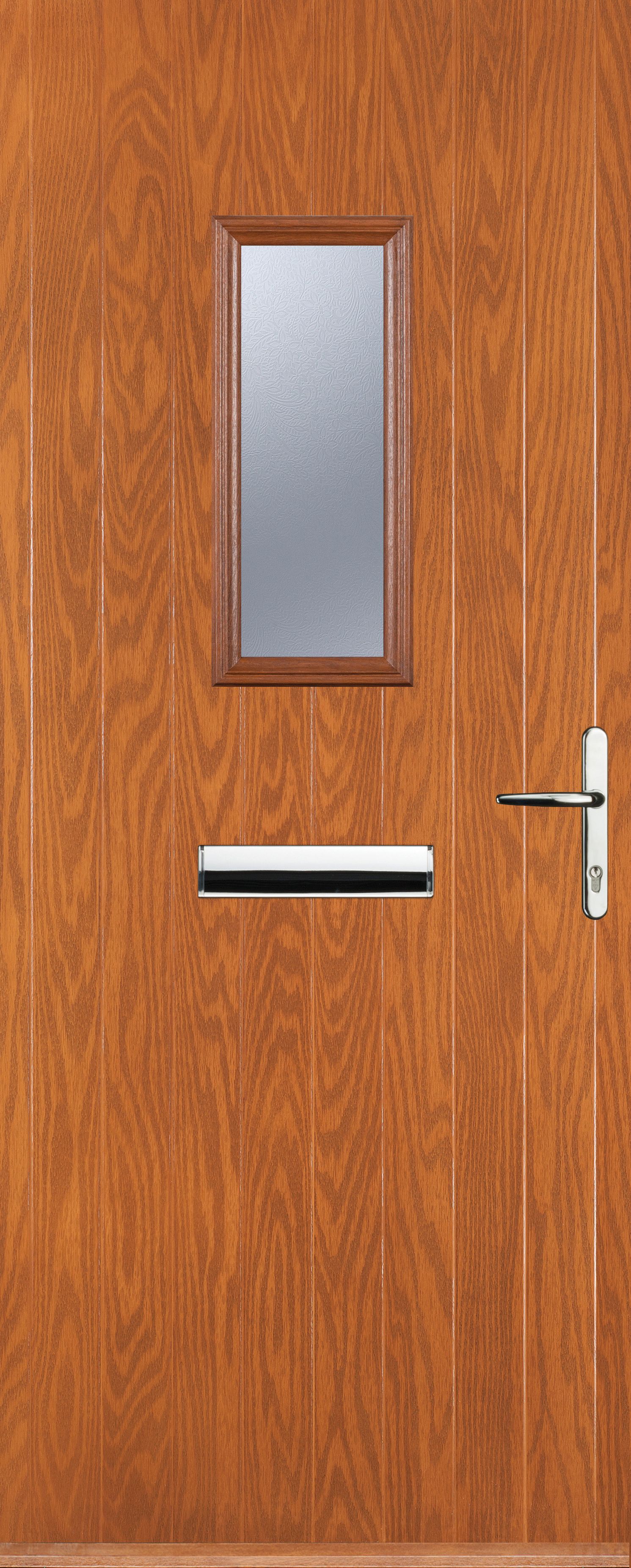 Image of Euramax 1 Square Left Hand Oak Composite Door - 880 x 2100mm