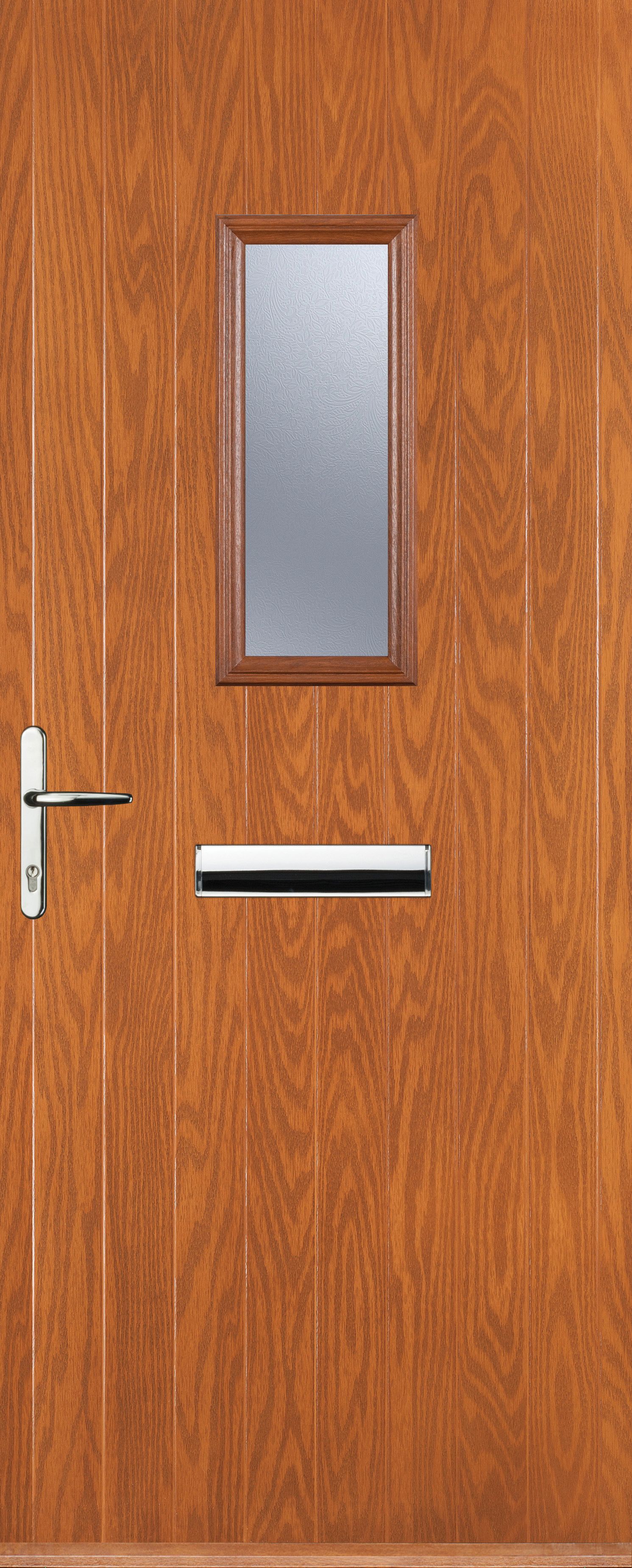 Euramax 1 Square Right Hand Oak Composite Door - 880 x 2100mm