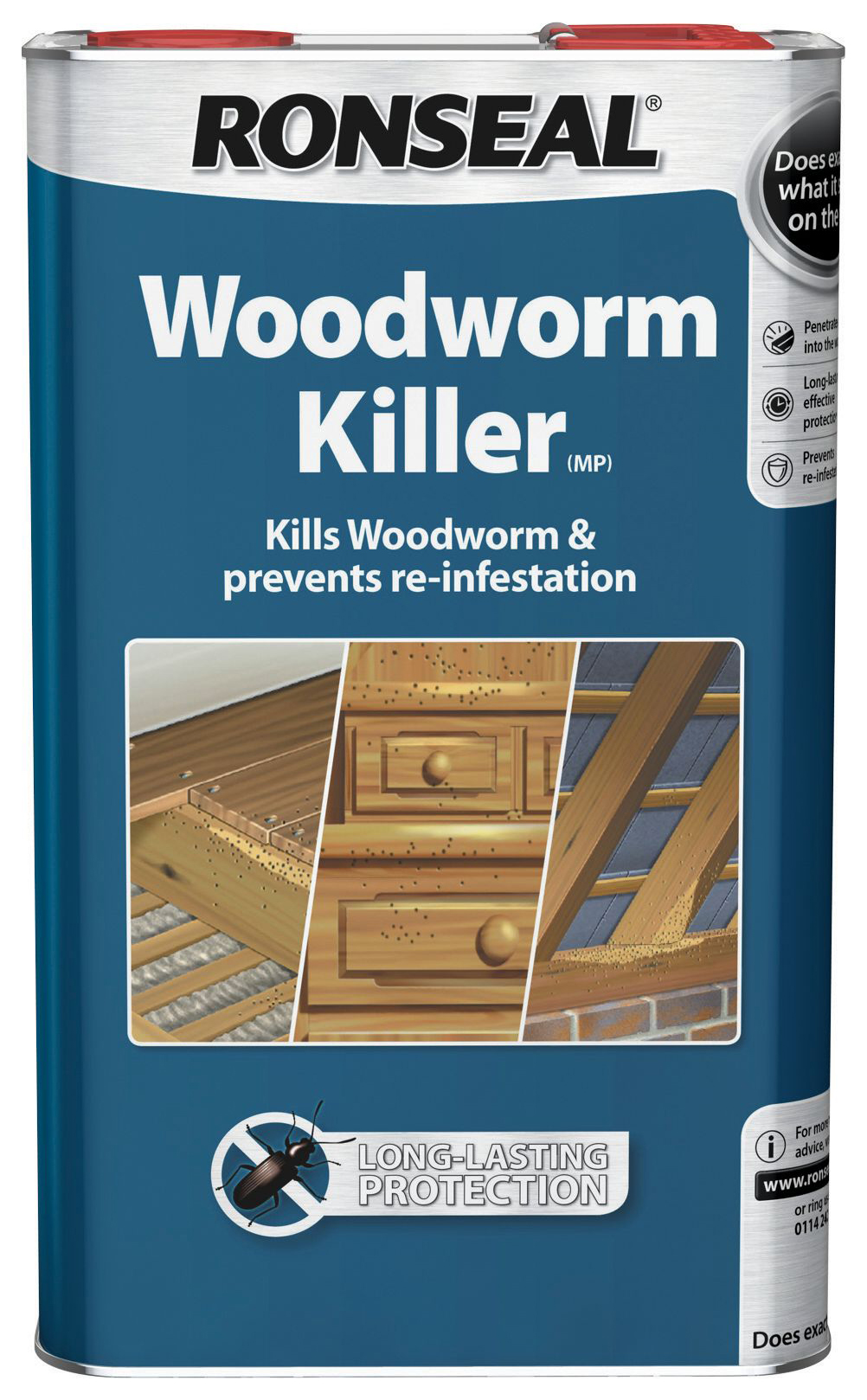 Ronseal Woodworm Killer - Clear 5L