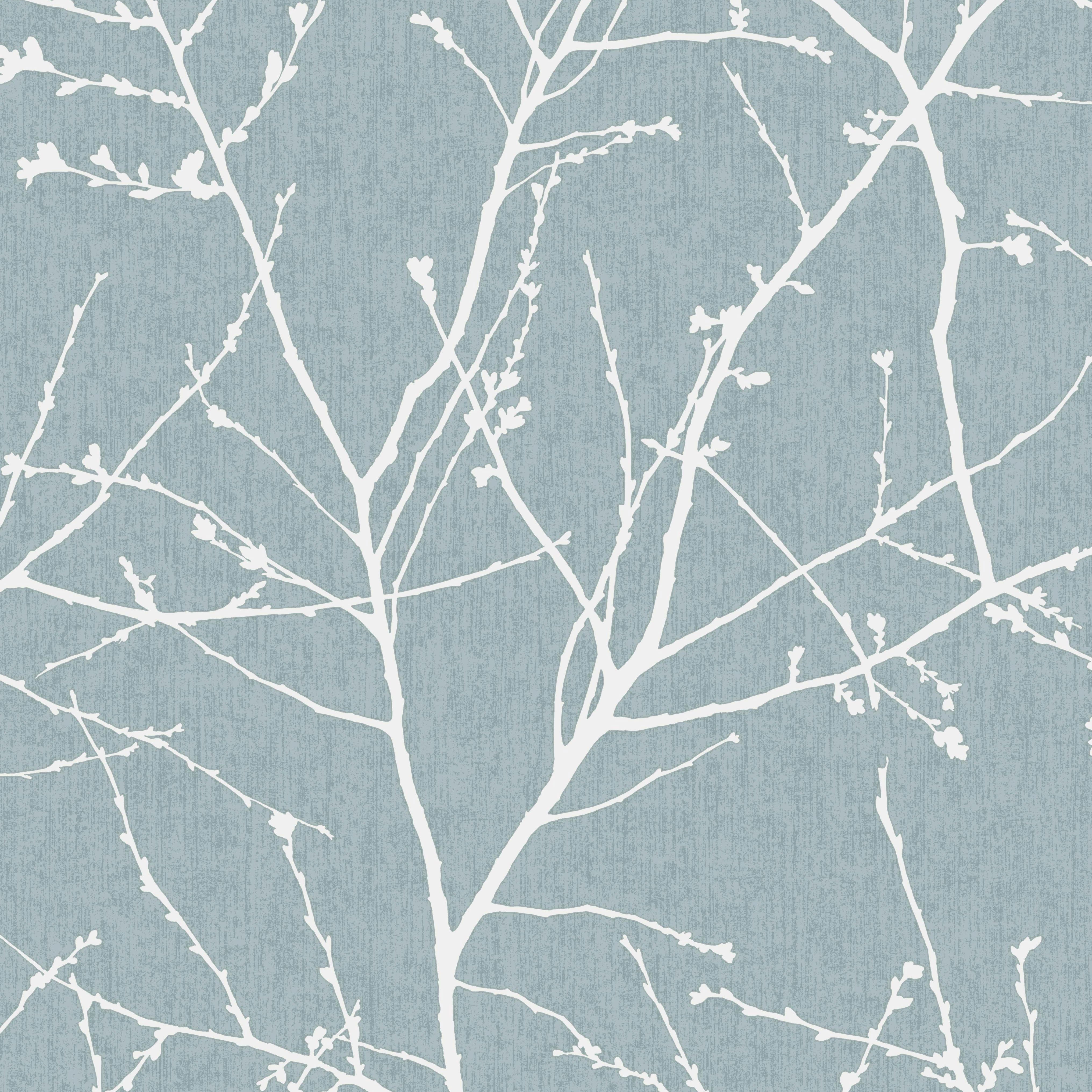 Superfresco Easy Innocence Duck Egg Blue Fabric Effect Wallpaper 10m