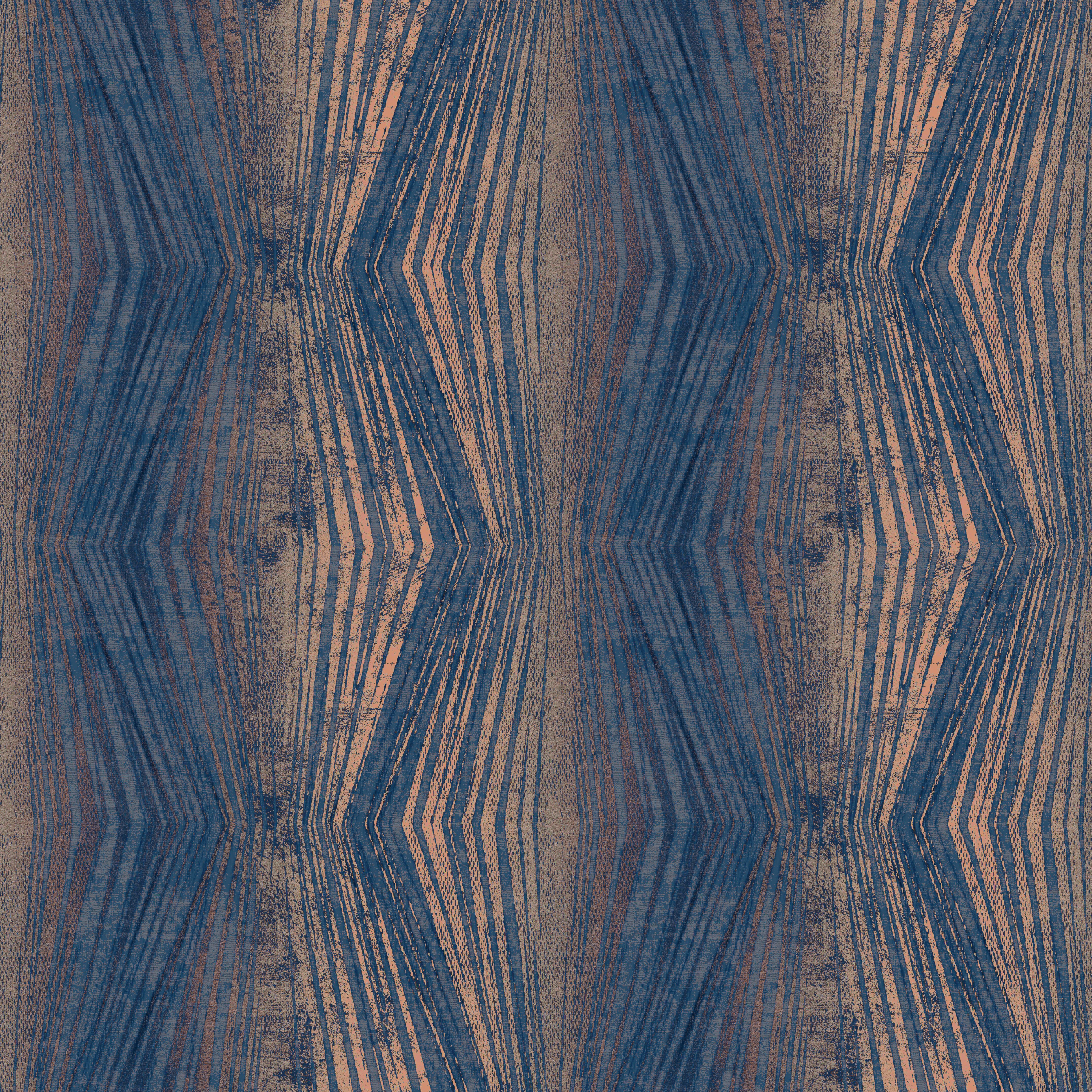 Boutique Vermeil Stripe Blue Decorative Wallpaper - 10m