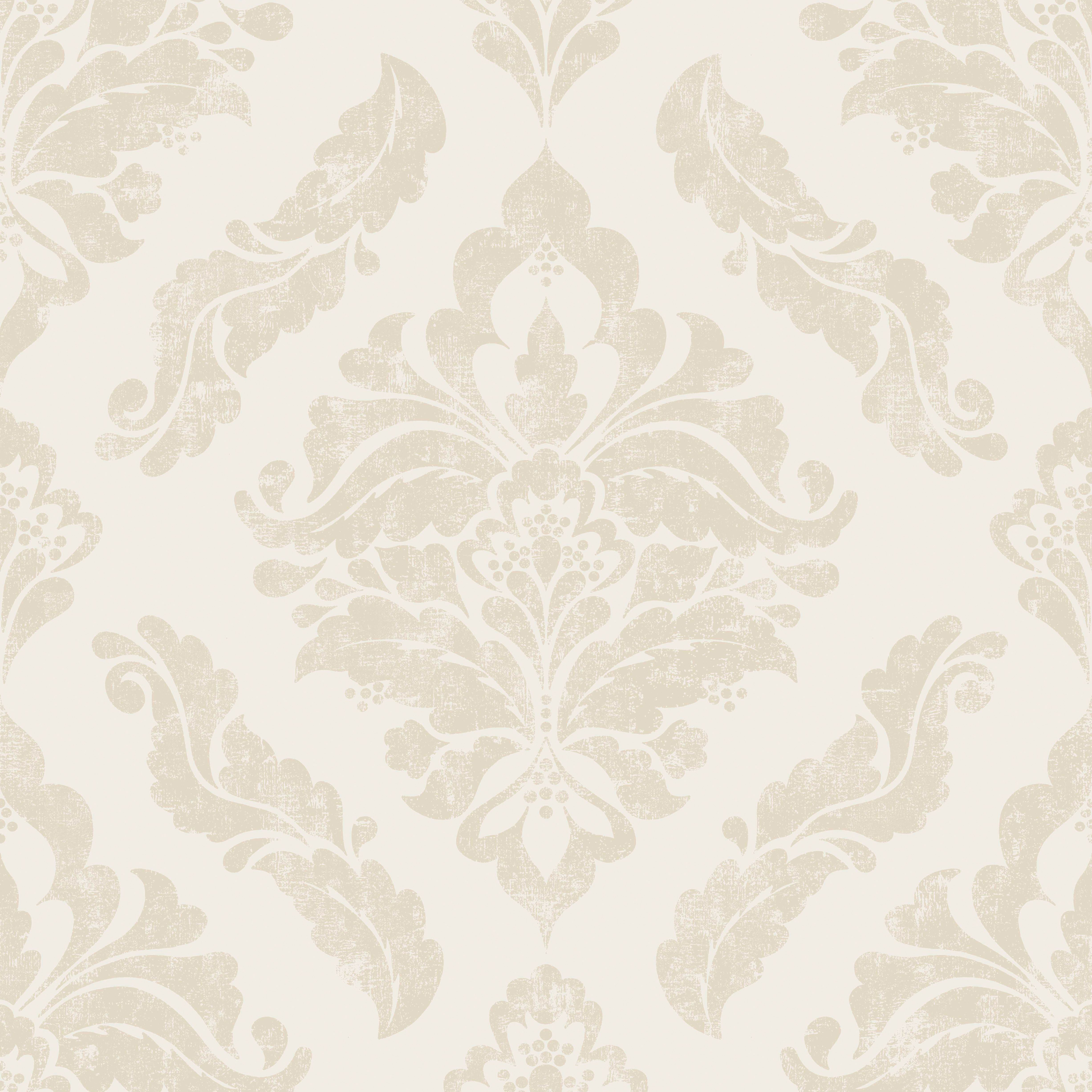 Image of Boutique Damaris Cream Decorative Wallpaper - 10m