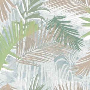 Boutique Jungle Glam White/Gold/Green Decorative Wallpaper - 10m