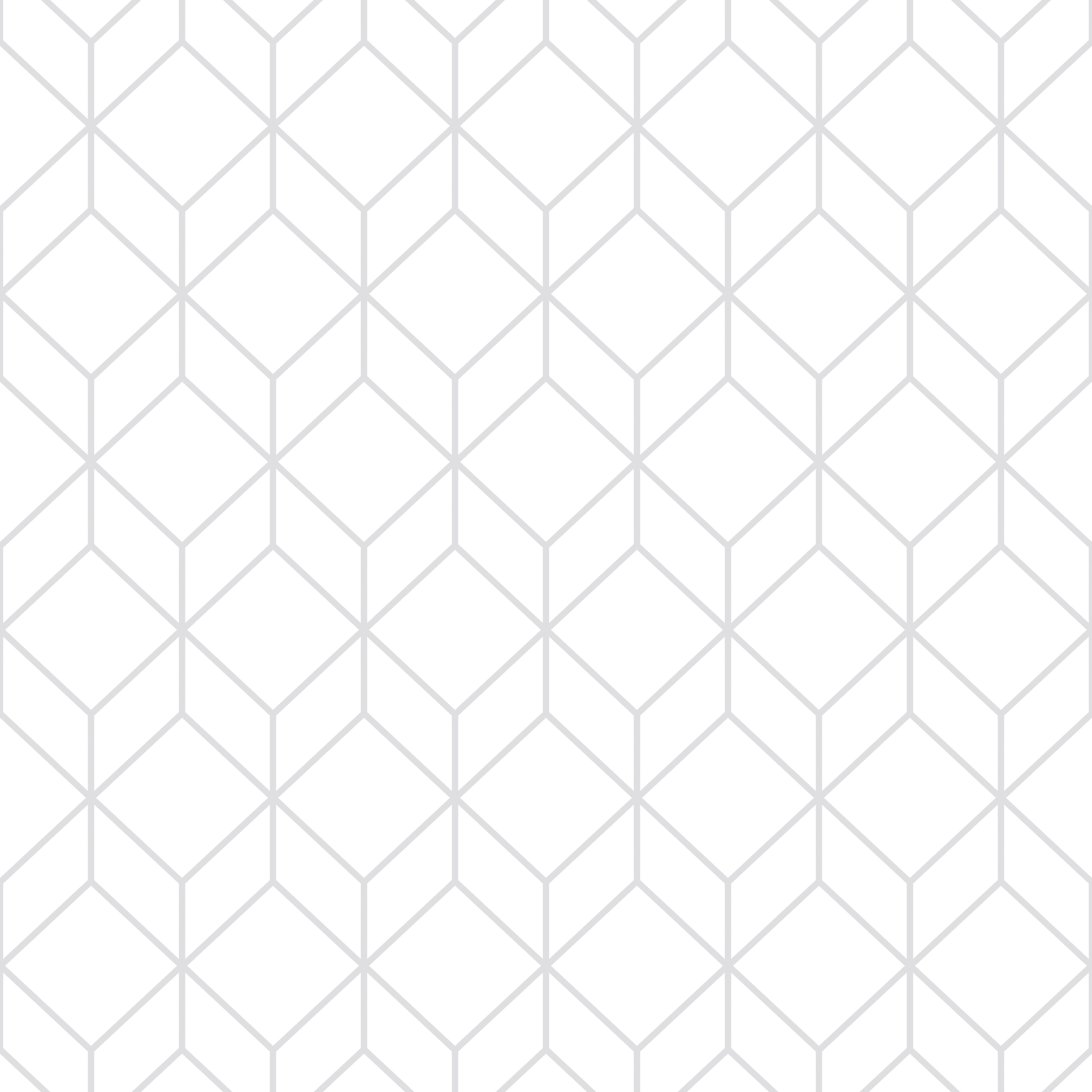 Image of Superfresco Easy Myrtle Geo White/Silver Decorative Wallpaper - 10m