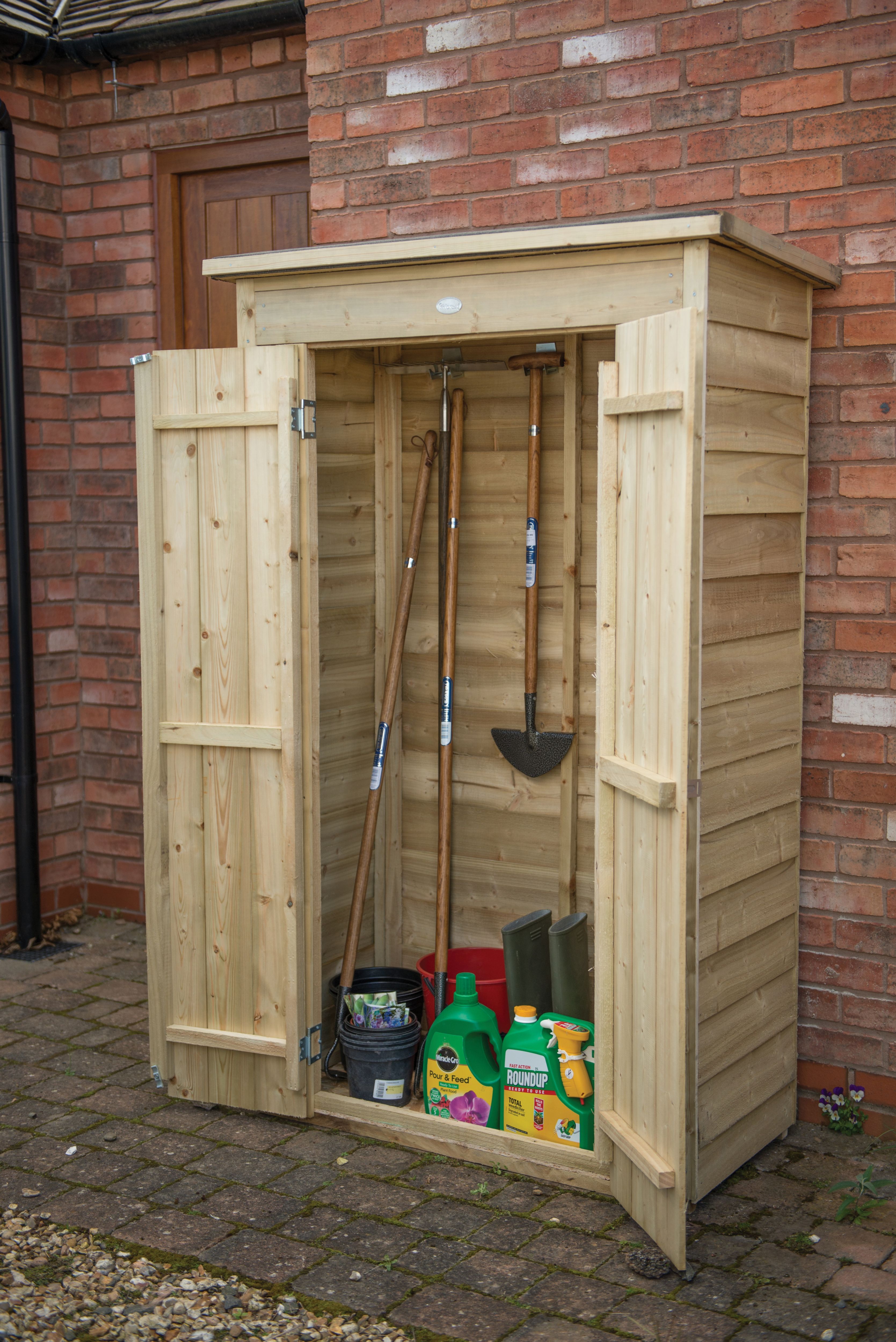 Forest Garden Tall Pent Garden Tool Storage - 3 x 2ft