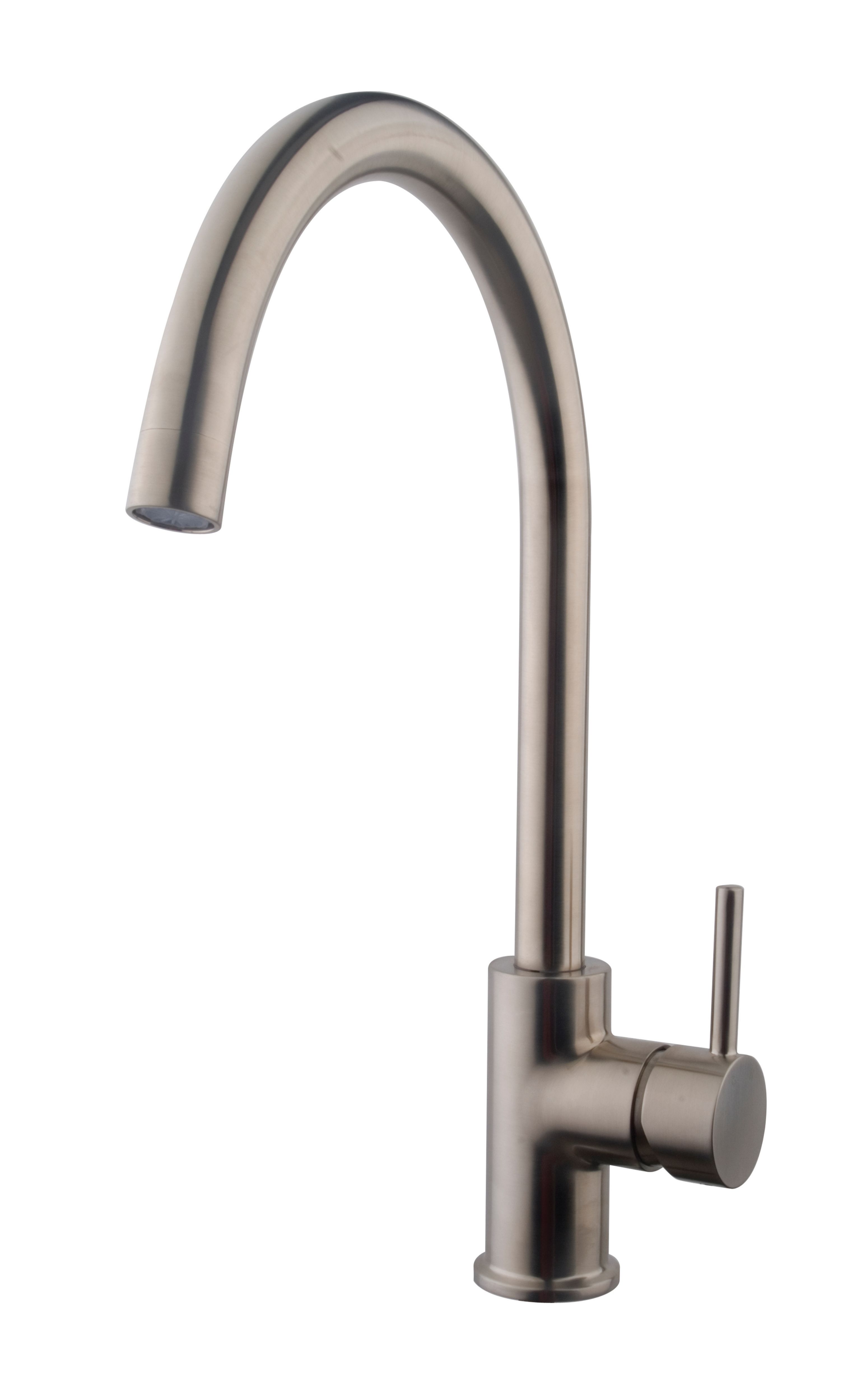 Image of Wickes Fiora Monobloc Kitchen Sink Mixer Tap - Brushed Nickel