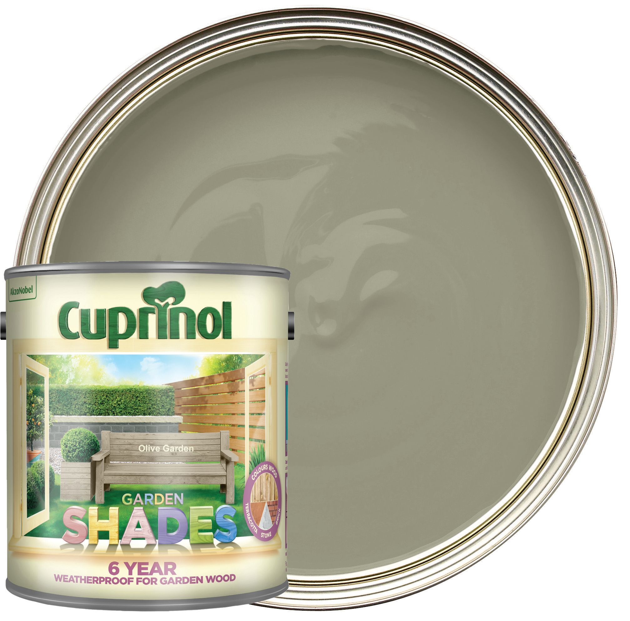 Cuprinol Garden Shades Matt Wood Treatment - Olive Garden - 2.5L