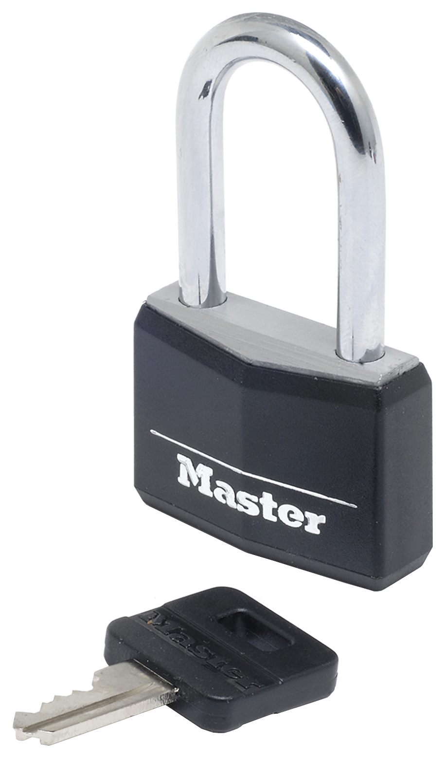 Image of Master Lock Black Key Padlock with Medium Shackle