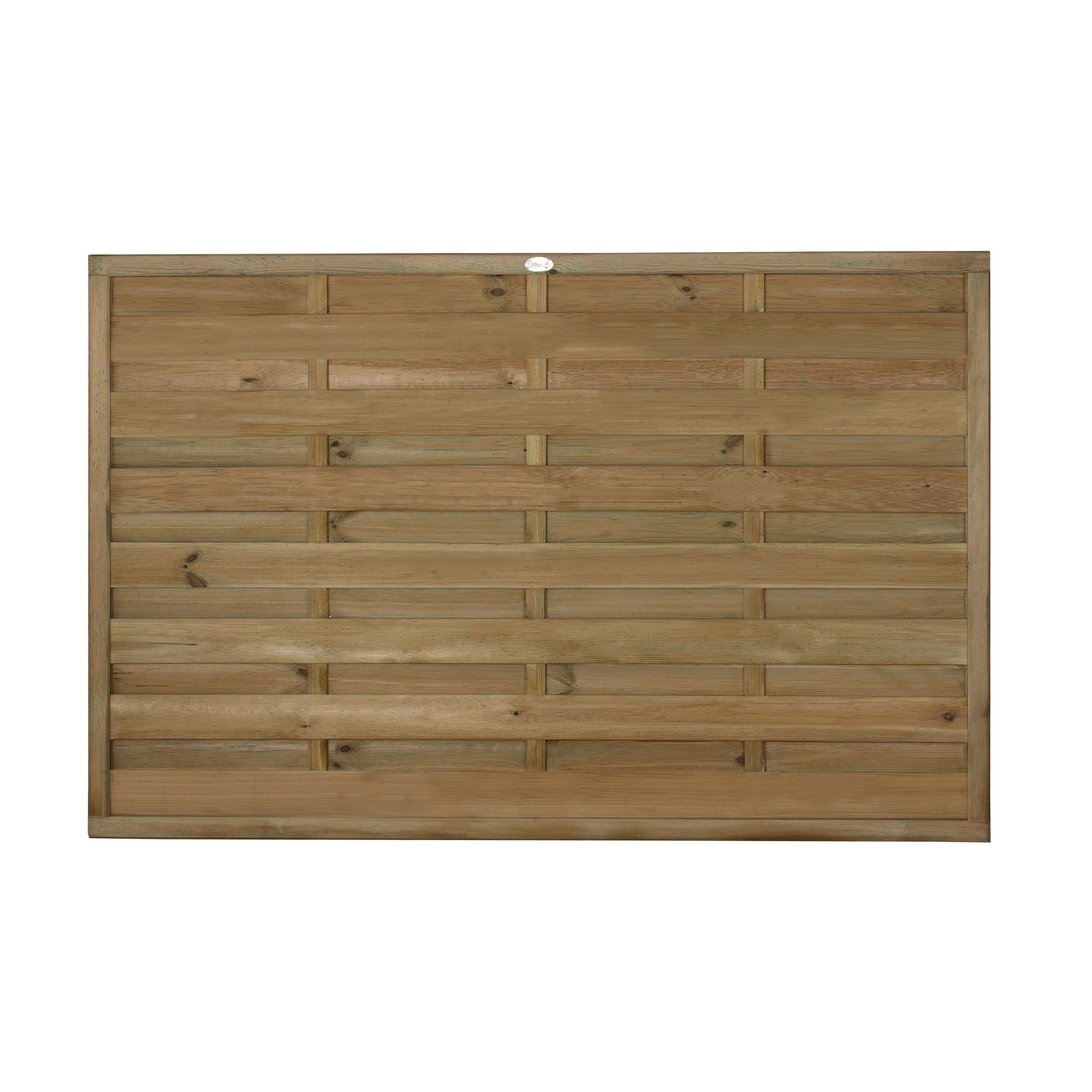 Image of Forest Garden Pressure Treated Horizontal Hit & Miss Fence Panel - 1800 x 1200mm - 6 x 4ft - Pack of 5