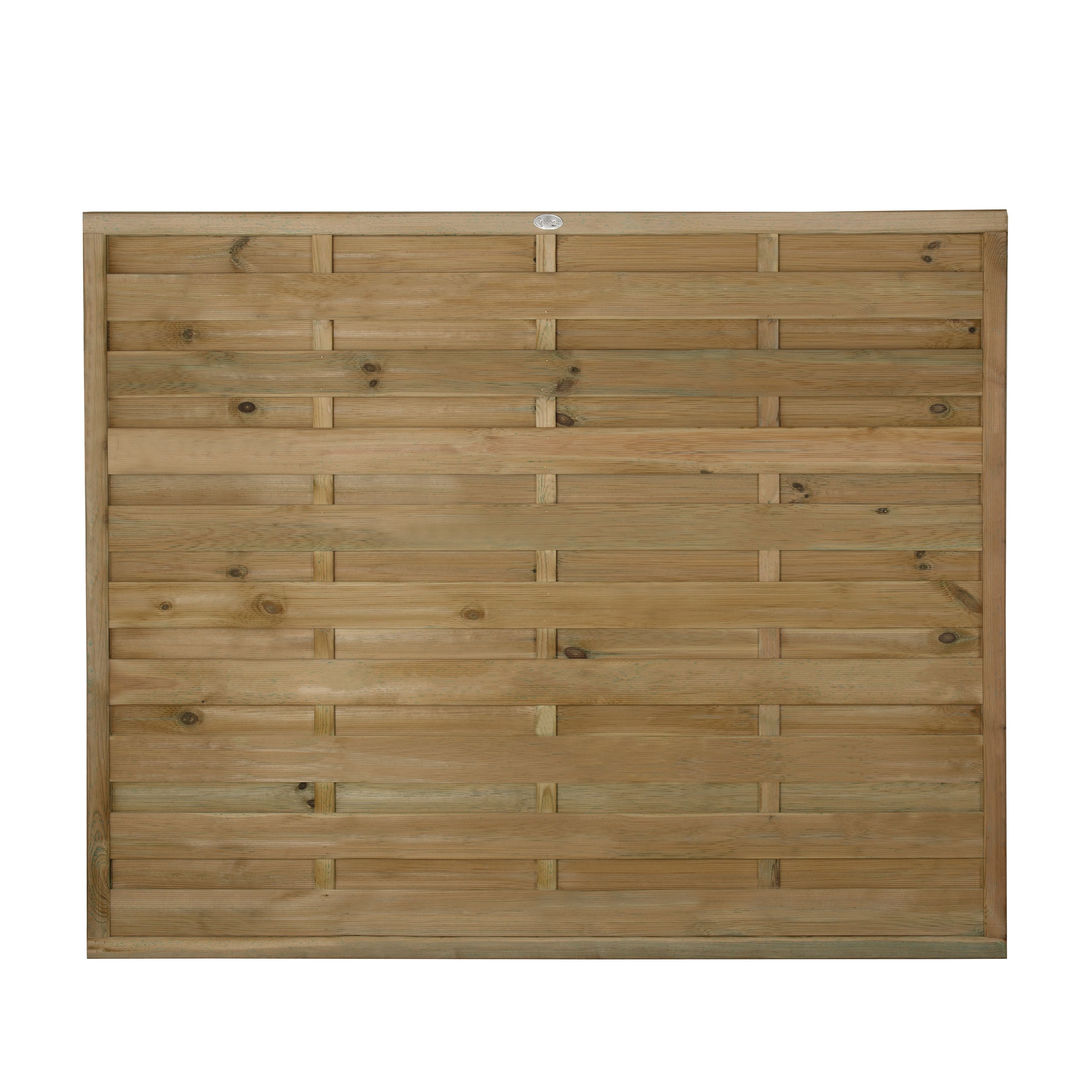 Forest Garden Pressure Treated Horizontal Hit & Miss Fence Panel - 1800 x 1500mm - 6 x 5ft - Pack of 3