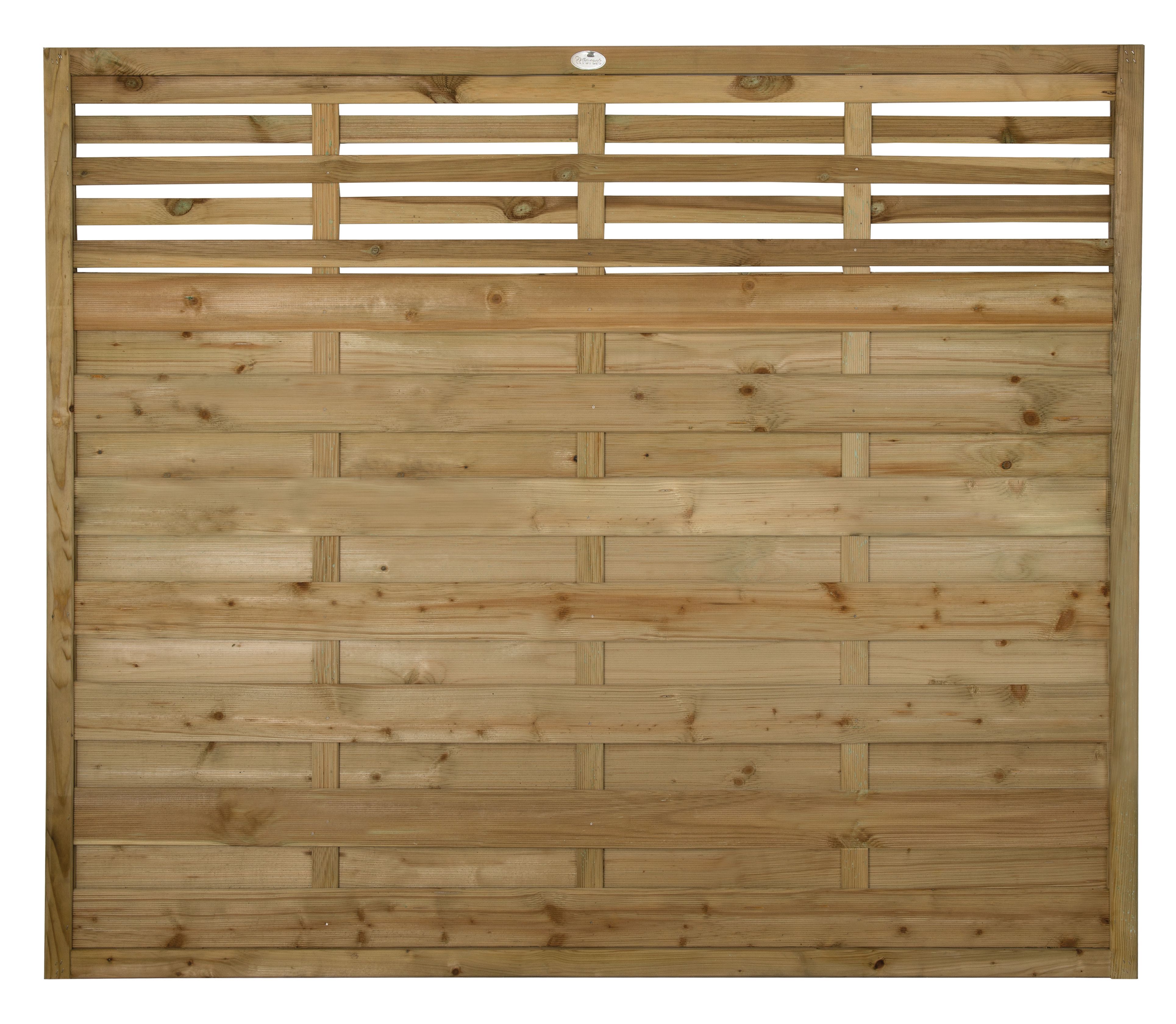 Image of Forest Garden Pressure Treated Kyoto Fence Panel - 1800 x 1500mm - 6 x 5ft - Pack of 4