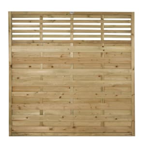 Image of Forest Garden Pressure Treated Kyoto Fence Panel - 1800 x 1800mm - 6 x 6ft - Pack of 4