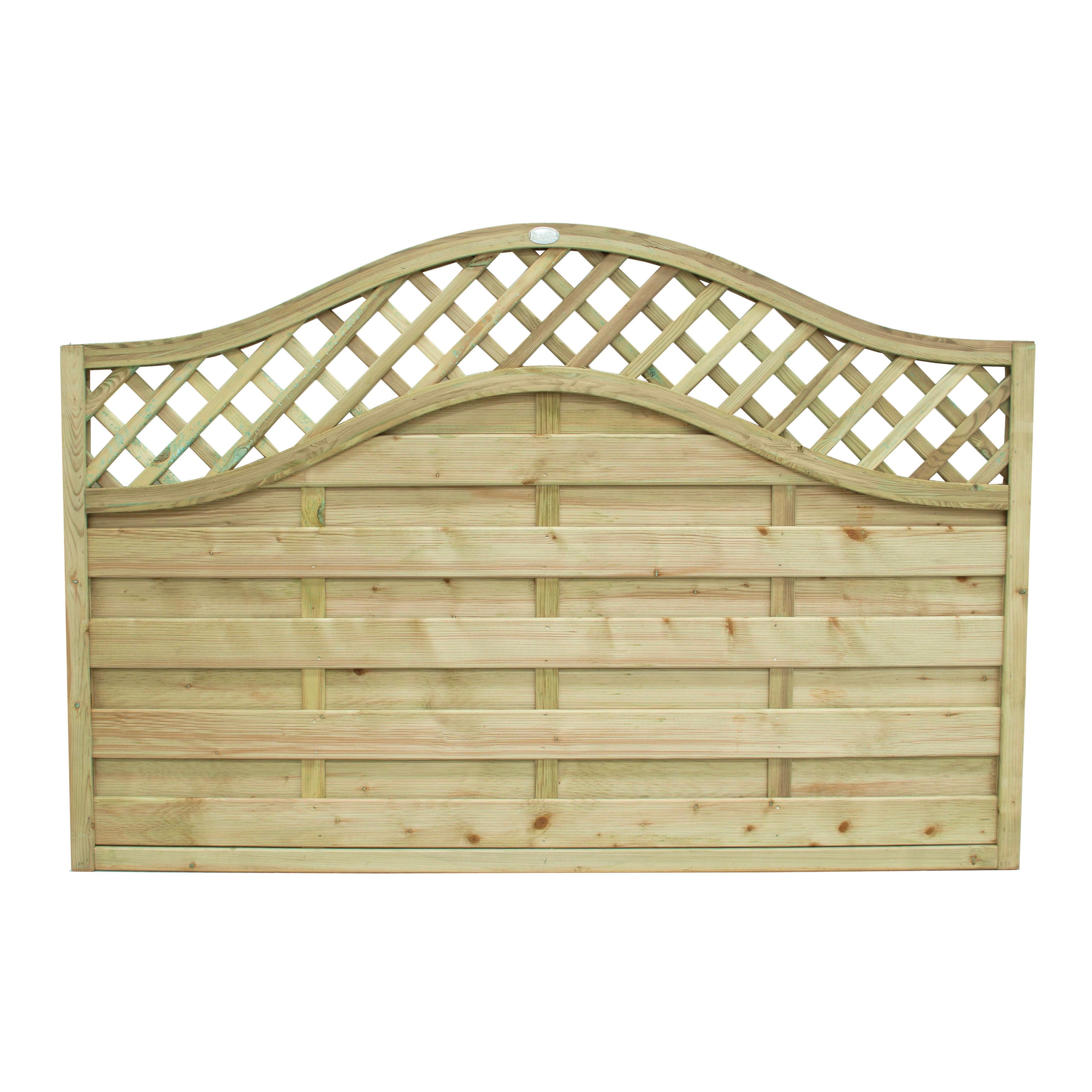 Image of Forest Garden Pressure Treated Bristol Fence Panel - 1800 x 1200mm - 6 x 4ft - Pack of 4