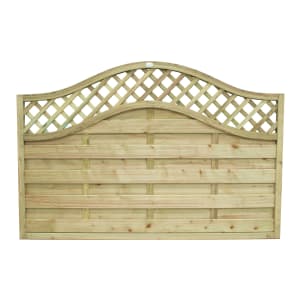 Image of Forest Garden Pressure Treated Bristol Fence Panel - 1800 x 1200mm - 6 x 4ft - Pack of 4