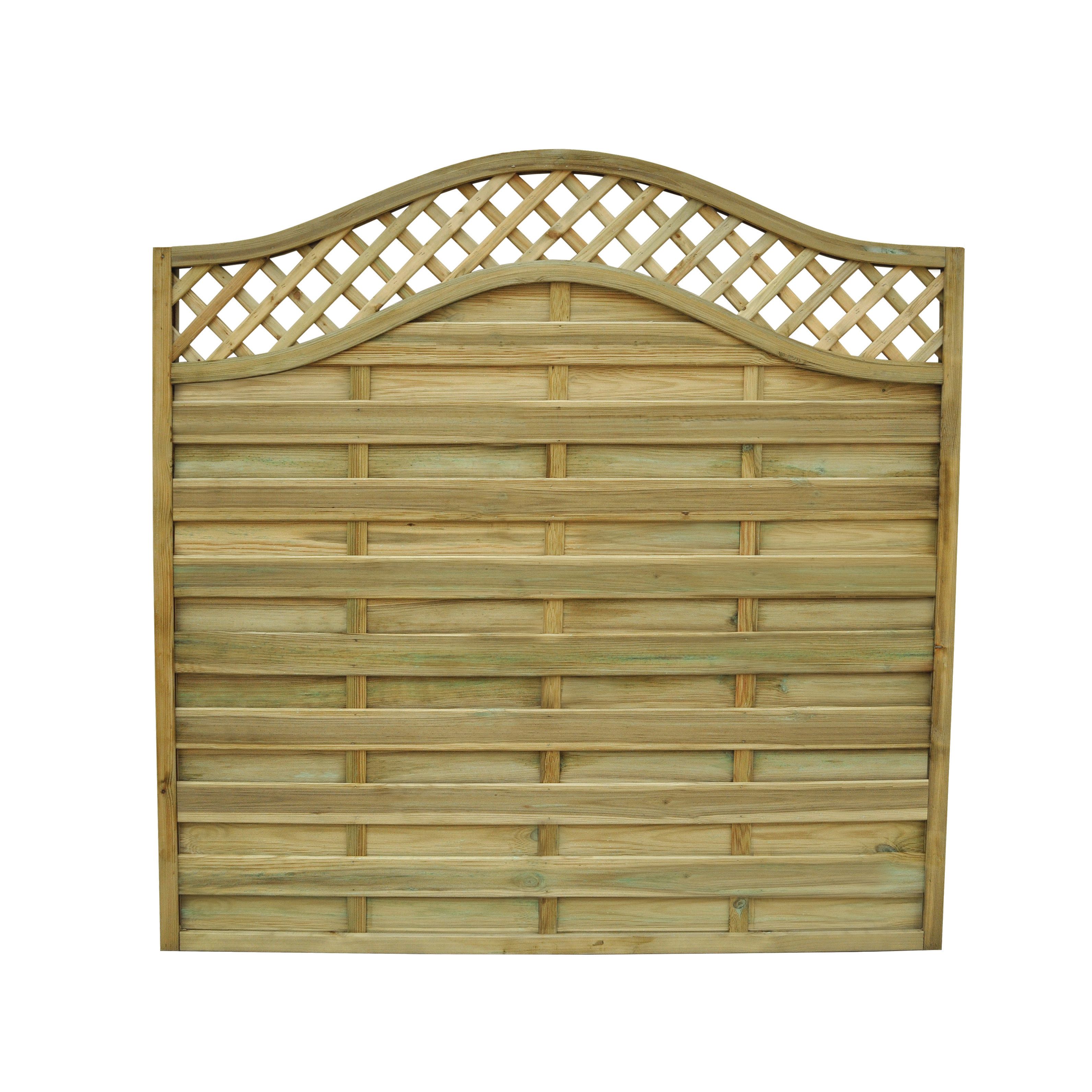 Image of Forest Garden Pressure Treated Bristol Fence Panel - 1800 x 1800mm - 6 x 6ft - Pack of 3
