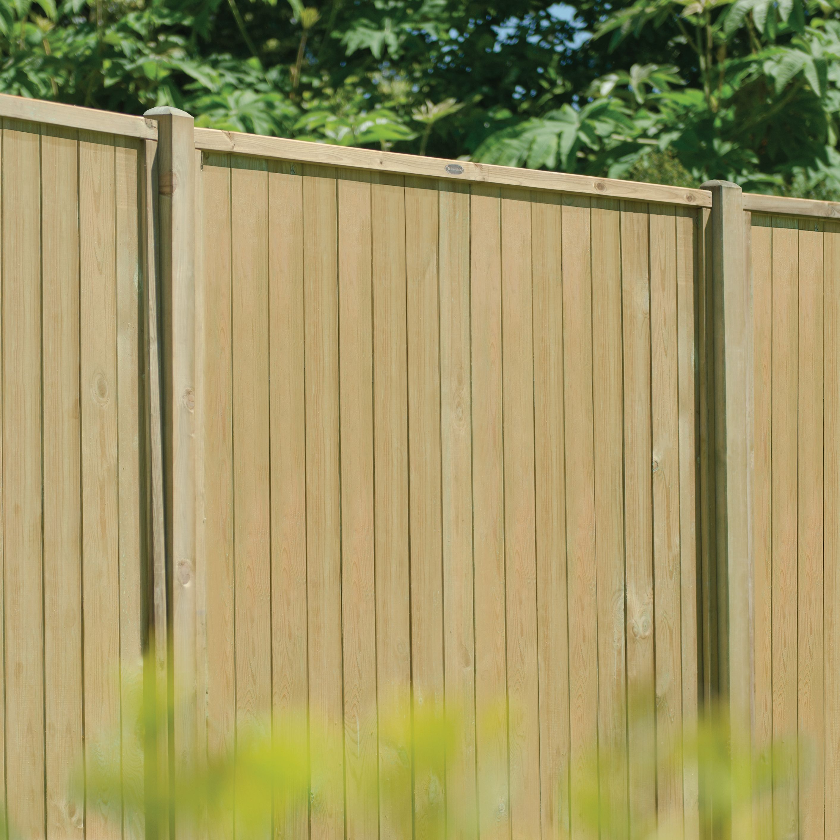 Image of Forest Garden Pressure Treated Tongue & Groove Vertical Fence Panel - 6 x 5ft - Pack of 3