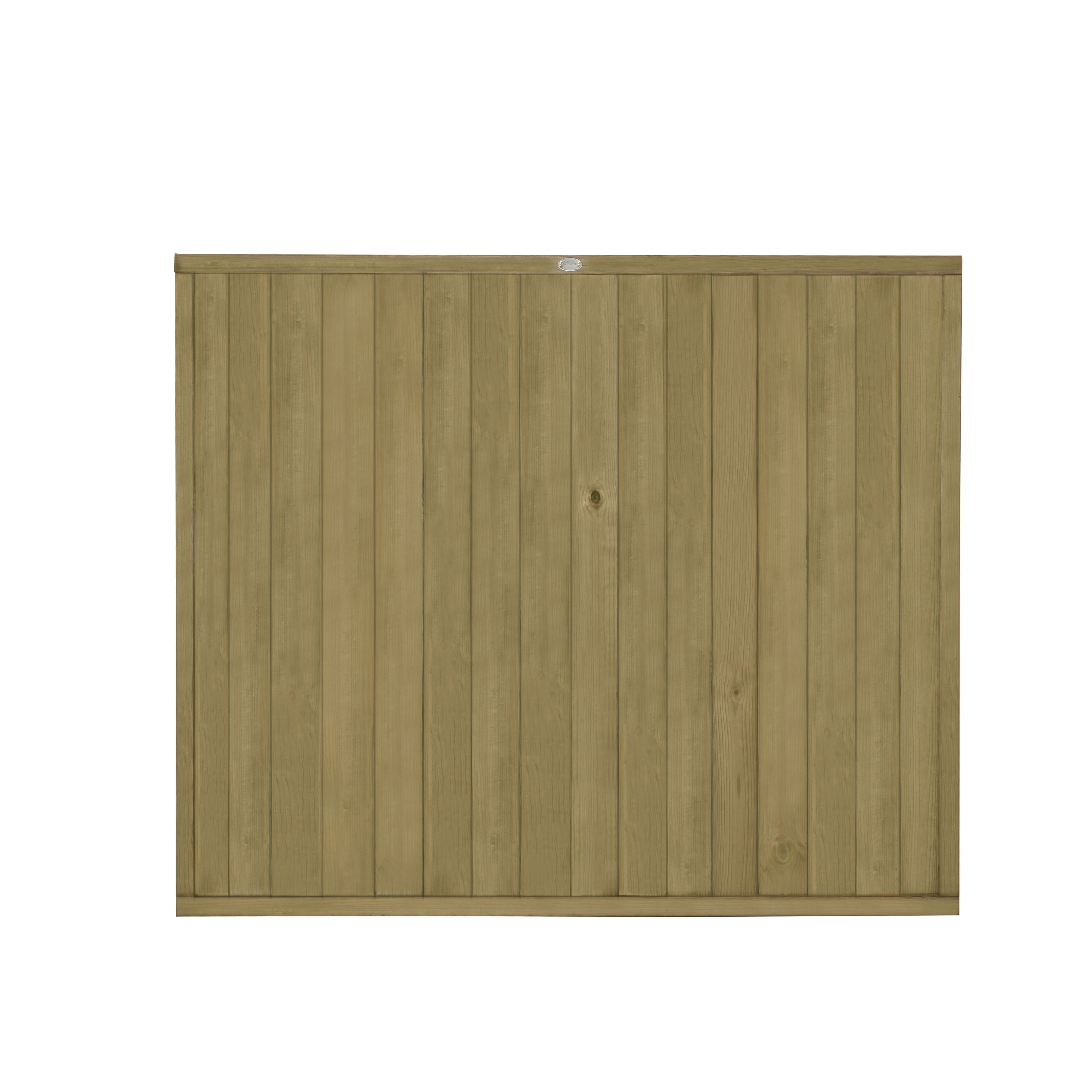 Image of Forest Garden Pressure Treated Tongue & Groove Vertical Fence Panel - 6 x 5ft - Pack of 4