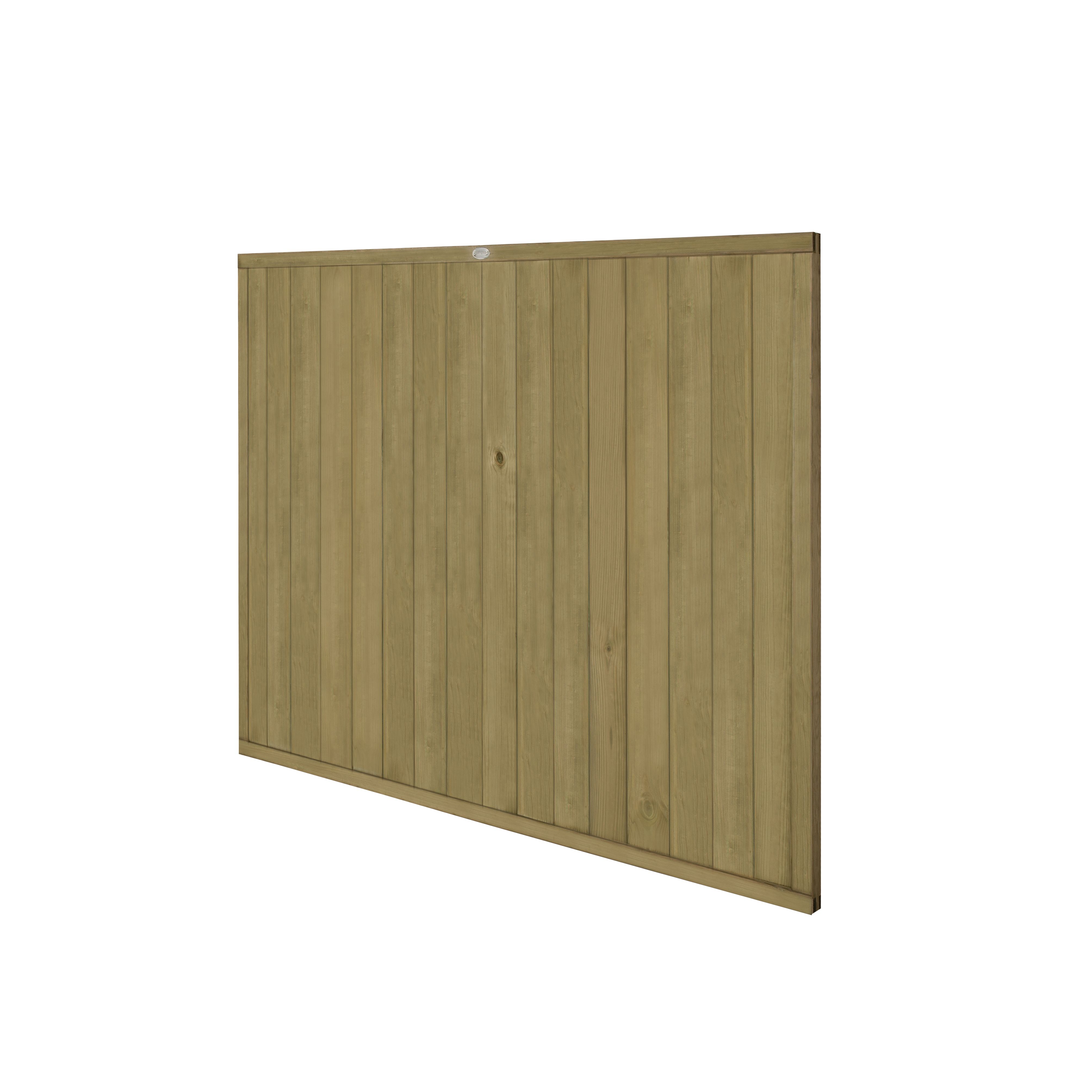 Image of Forest Garden Pressure Treated Tongue & Groove Vertical Fence Panel - 6 x 5ft - Pack of 5
