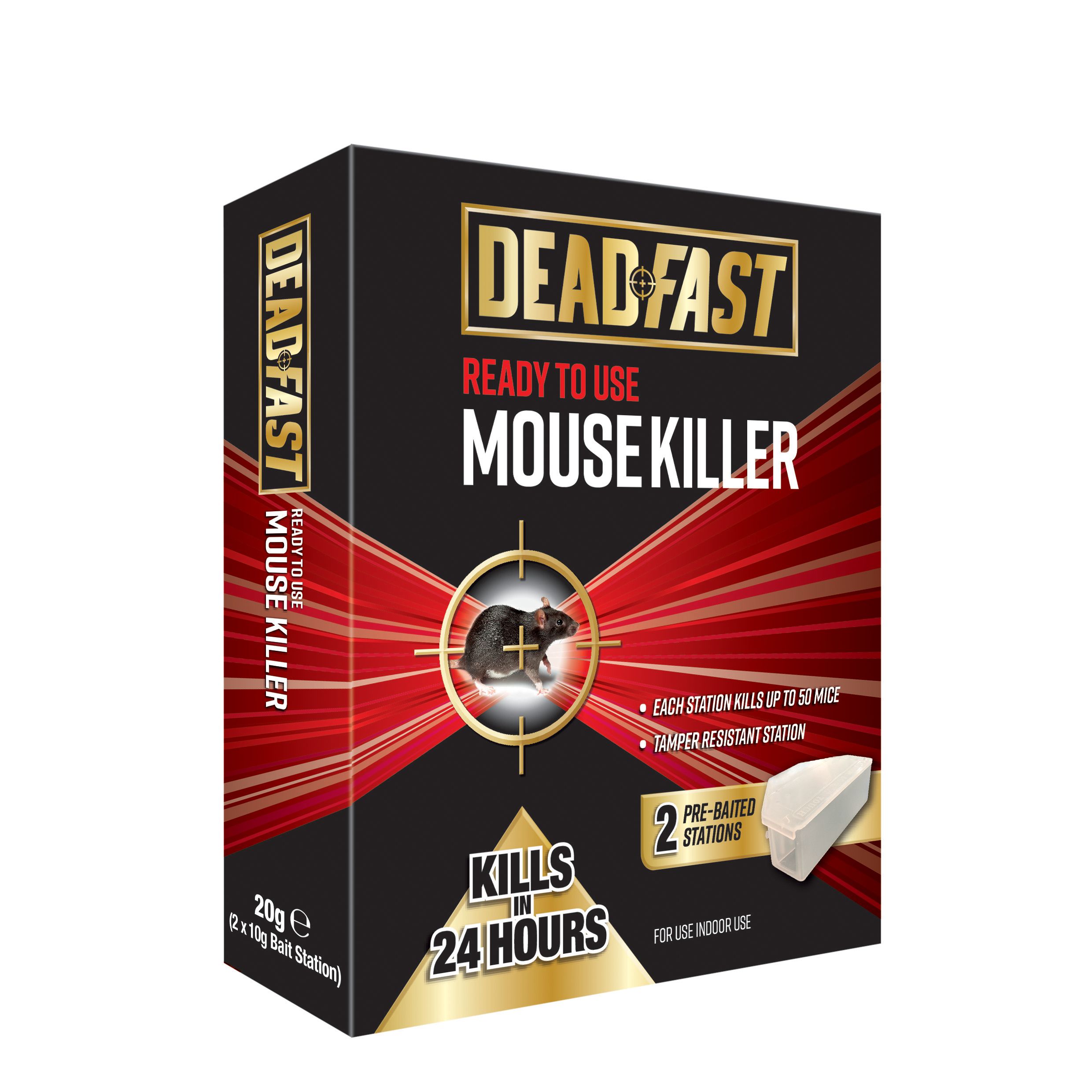 Image of Deadfast Mouse Killer Twin Bait Station - 20g