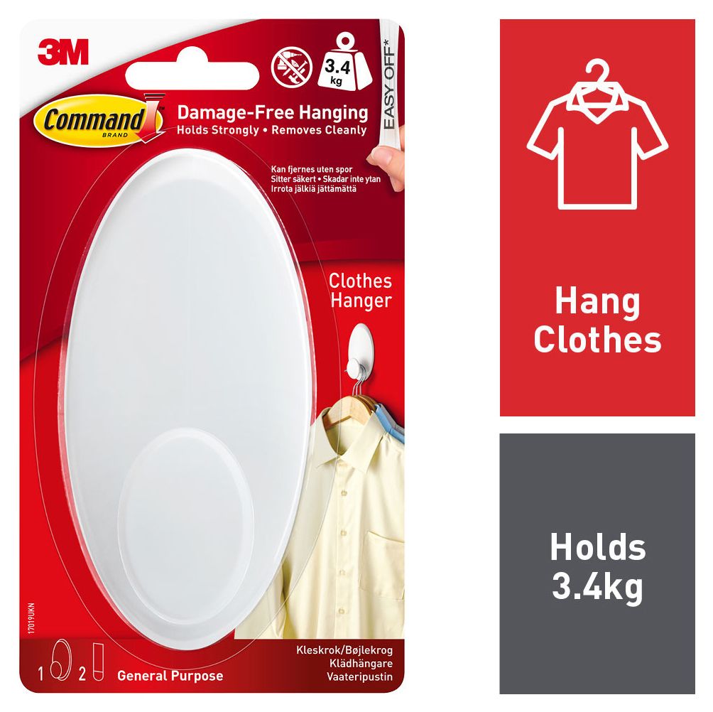 Image of Command White Clothes Hanger Hook