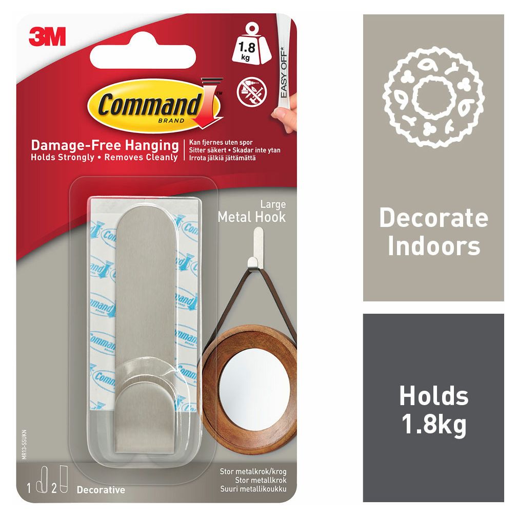 Command White Large Wire Hook