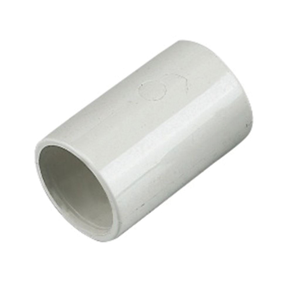 Image of FloPlast OS10W Overflow System Straight Coupling - White 21.5mm Pack of 3