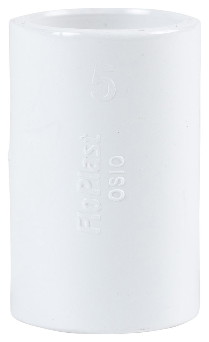 FloPlast OS10W Overflow System Straight Coupling - White 21.5mm Pack of 3