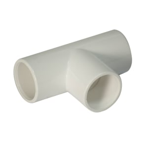 Image of FloPlast OS13W Overflow System Equal Tee - White 21.5mm