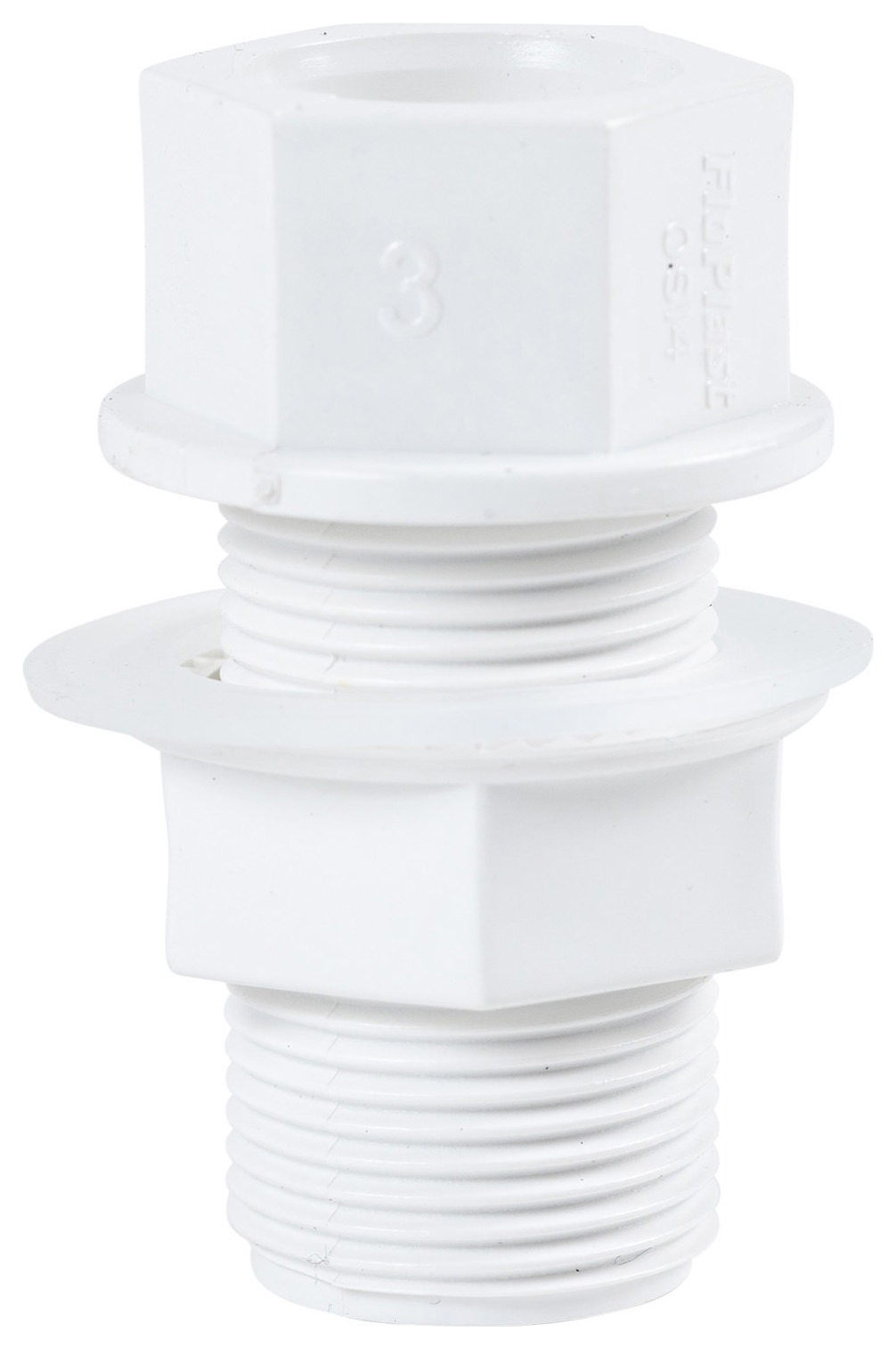 Image of FloPlast OS14W Overflow System Straight Tank Connector - White 21.5mm