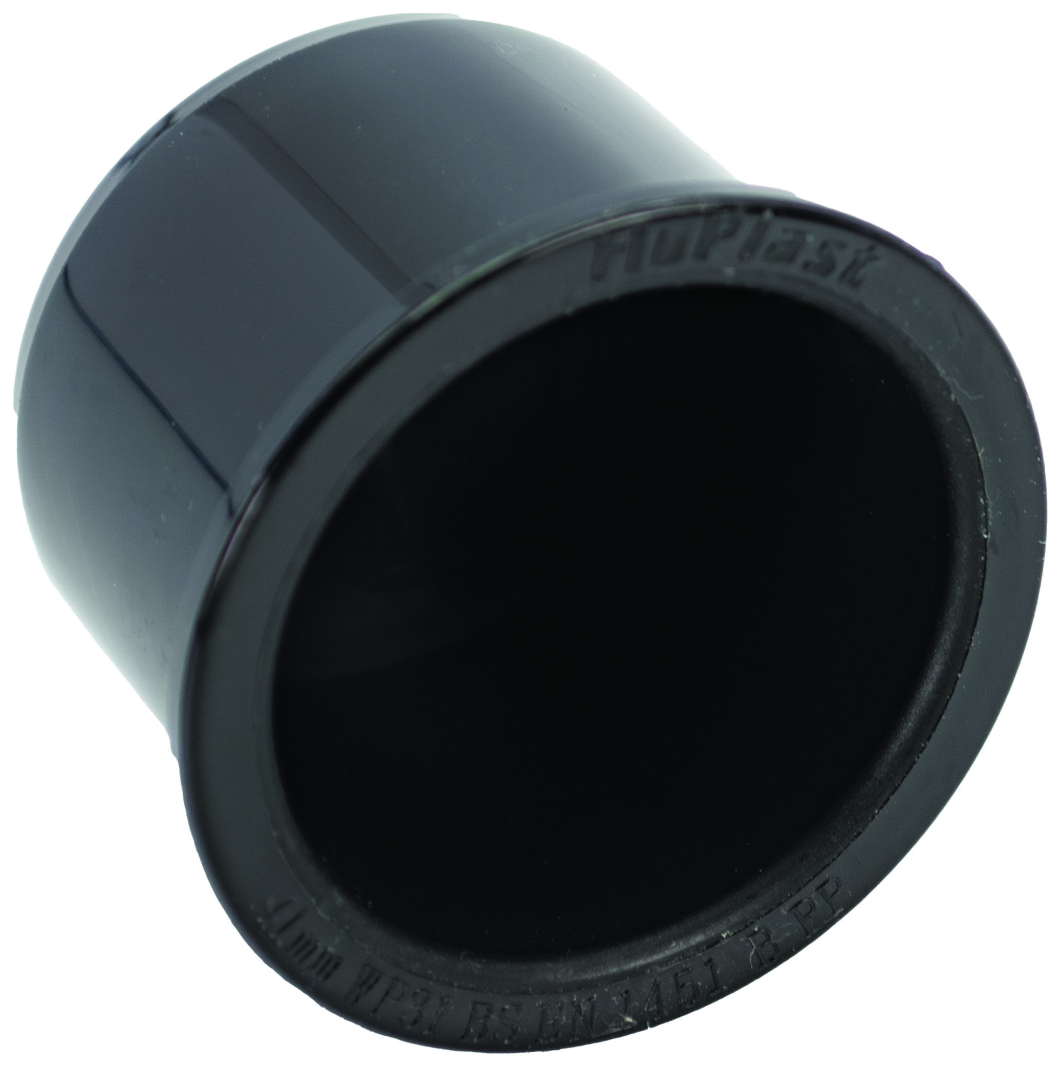 Image of FloPlast WP31B Push-fit Waste Socket Plug - Black 40mm