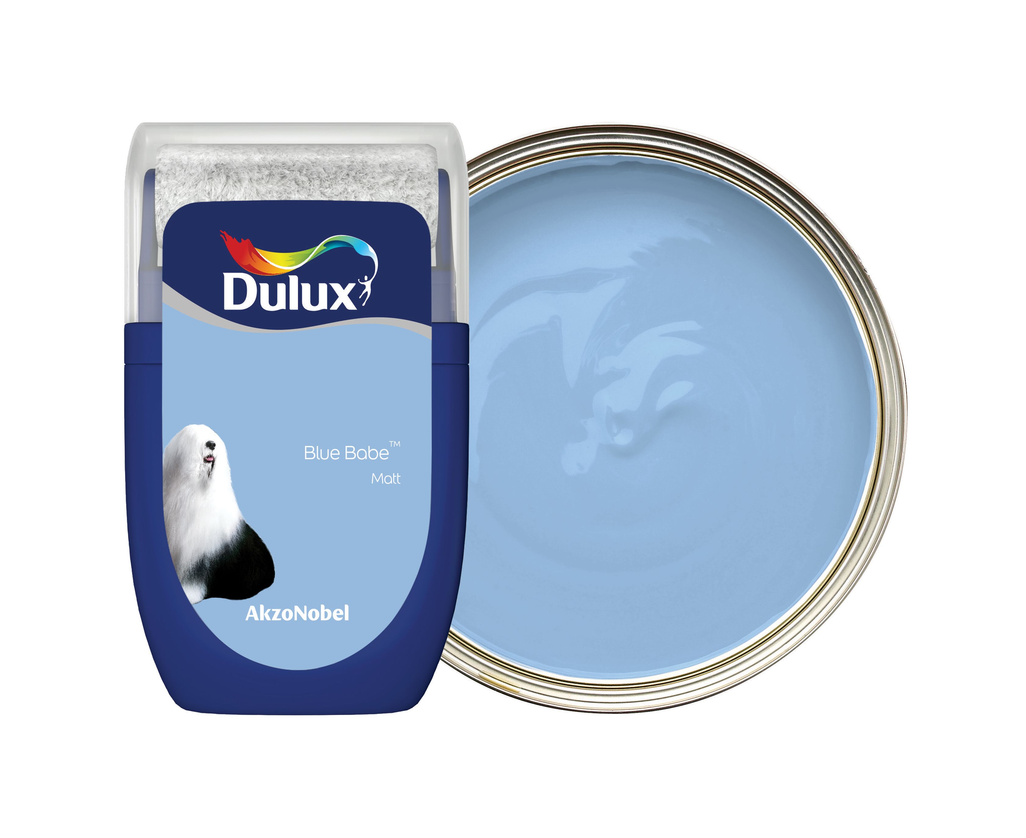 Image of Dulux Emulsion Paint - Blue Babe Tester Pot - 30ml