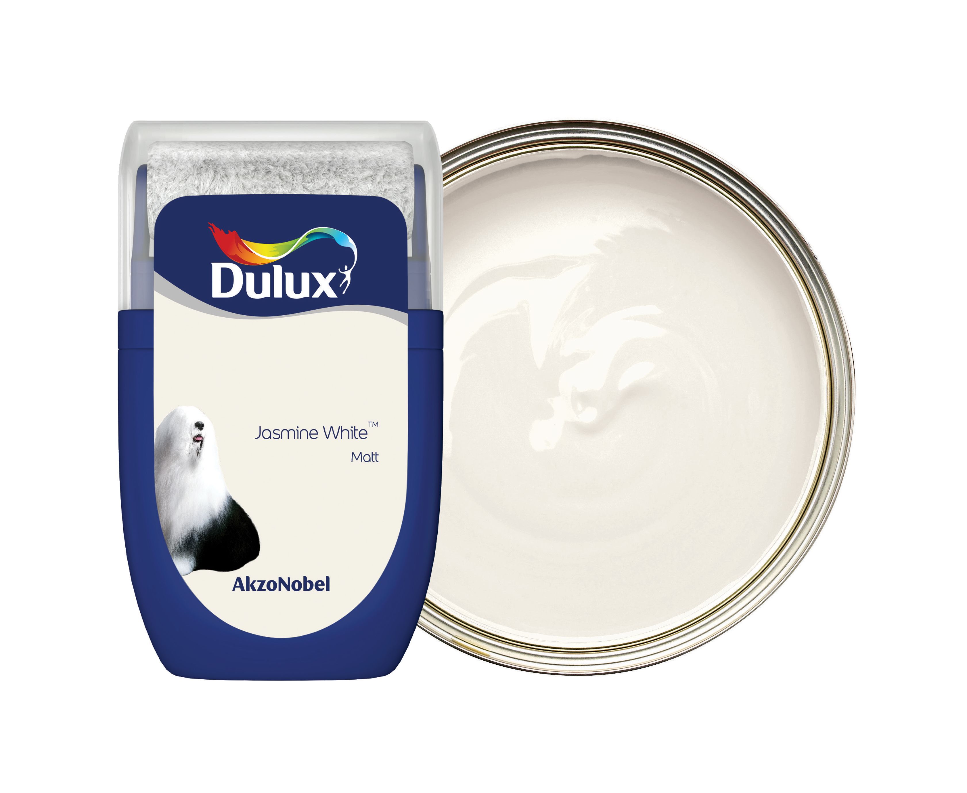 Dulux Emulsion Paint - Jasmine White Tester Pot - 30ml